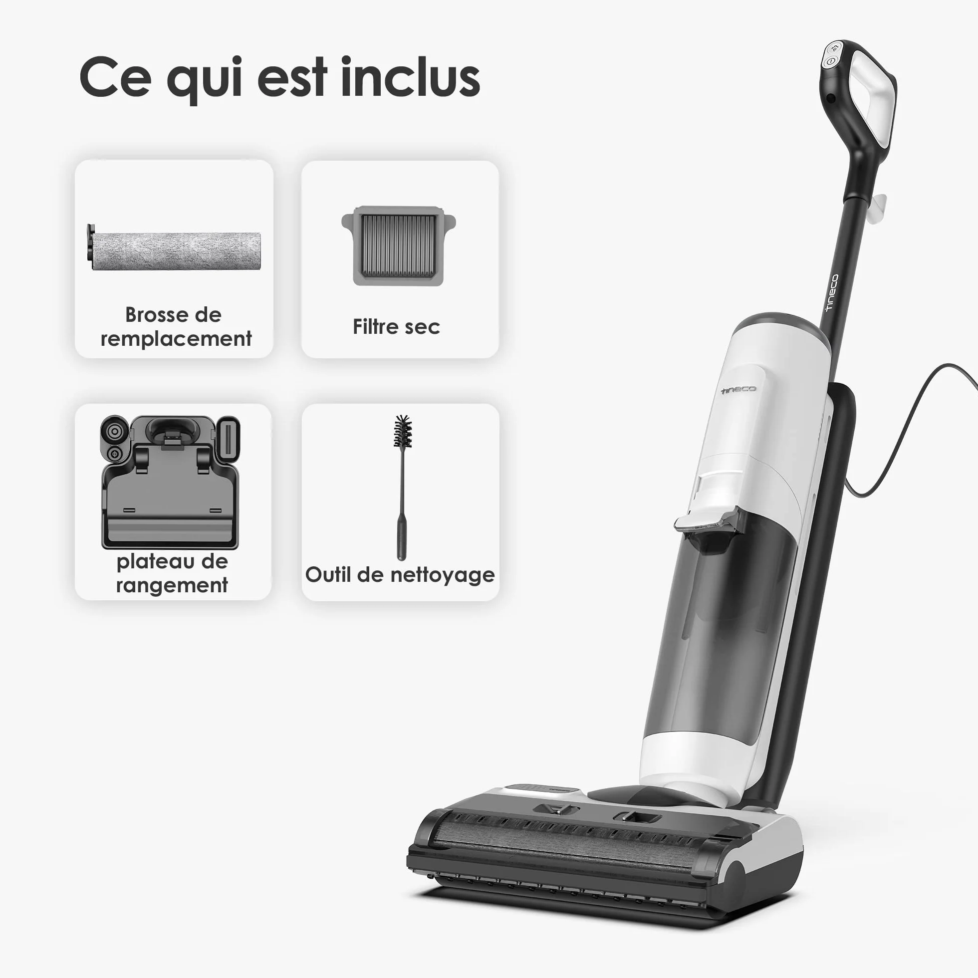 Tineco Floor One S5 Nettoyeur Vapeur Chaud pour Sols Durs avec Ecran Digital