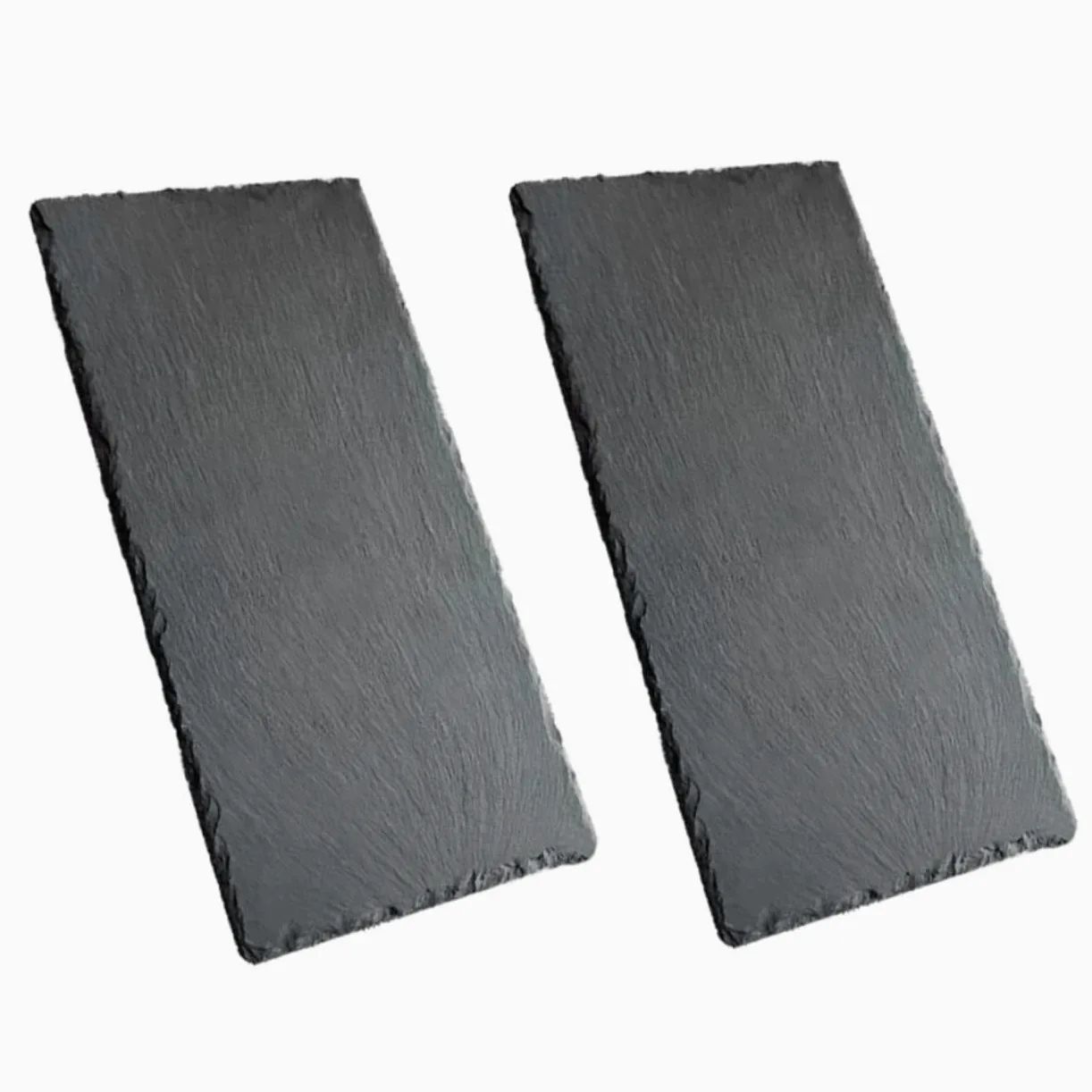 Assiettes à Sushi Isothermes 2 Pièces en Ardoise Noire | Réutilisables, Faciles à Nettoyer, Format Polyvalent pour Sushis et Steaks