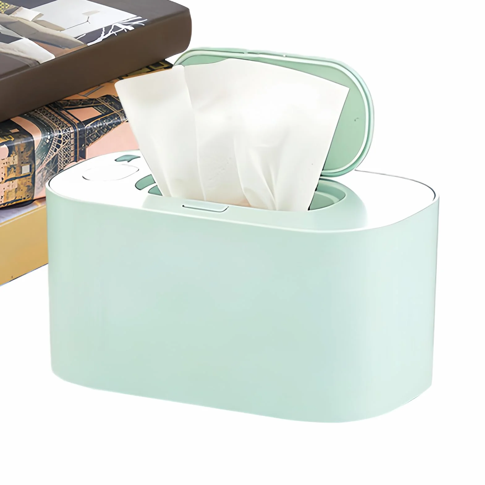 Chauffe-Lingettes Portable Grande Capacité Silencieux Distributeur avec Maintien Température Constante Maison Voyage Voiture Bébé