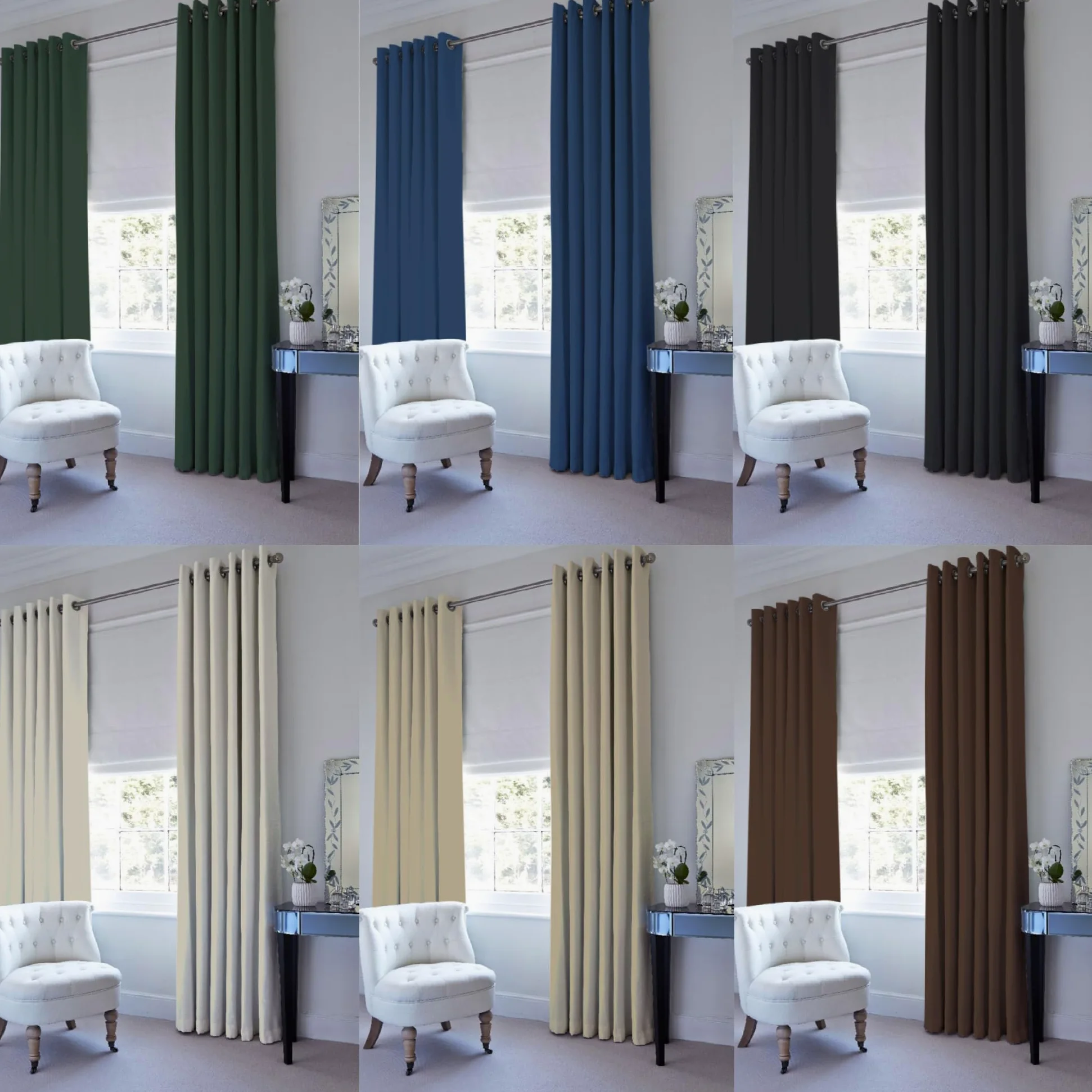 Lot de 1 Rideaux à Oeillets 200 x 230 cm Isolant Thermique Anti Froid Rideau Thermique Isolant Anti Chaleur Design Moderne à Oeillets pour Toutes Les Saisons, Chambre, Brun