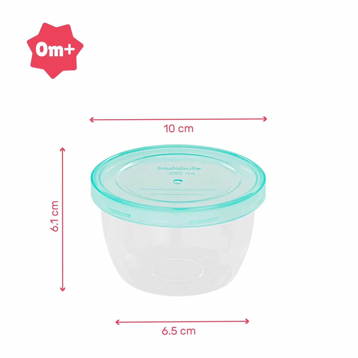 Badabulle Badabowls Lot de 12 Boîtes de Conservation 250ml Hermétiques Lave-vaisselle Micro-ondes