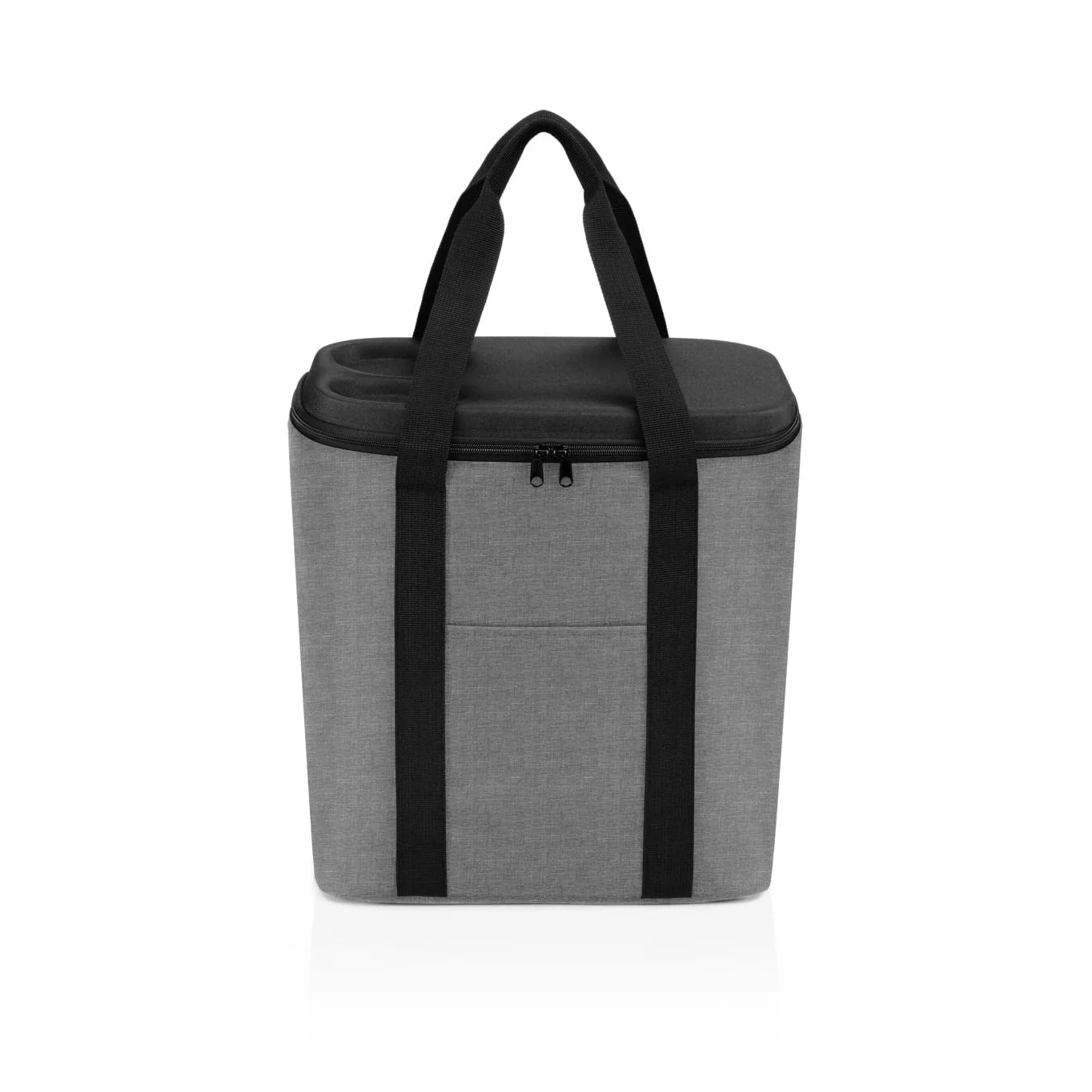 reisenthel coolerbag XL - très grand sac isotherme idéal pour vos pique-niques, doublure isotherme en feuille d'aluminium, couvercle à fermeture hermétique, capacité 30l, en noir, Couleur:twist silver