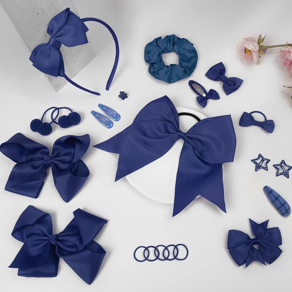 LOPHE 77 Pièces Bandeau à Noeud pour Enfants Pinces à Cheveux Ensemble Accessoires Cheveux