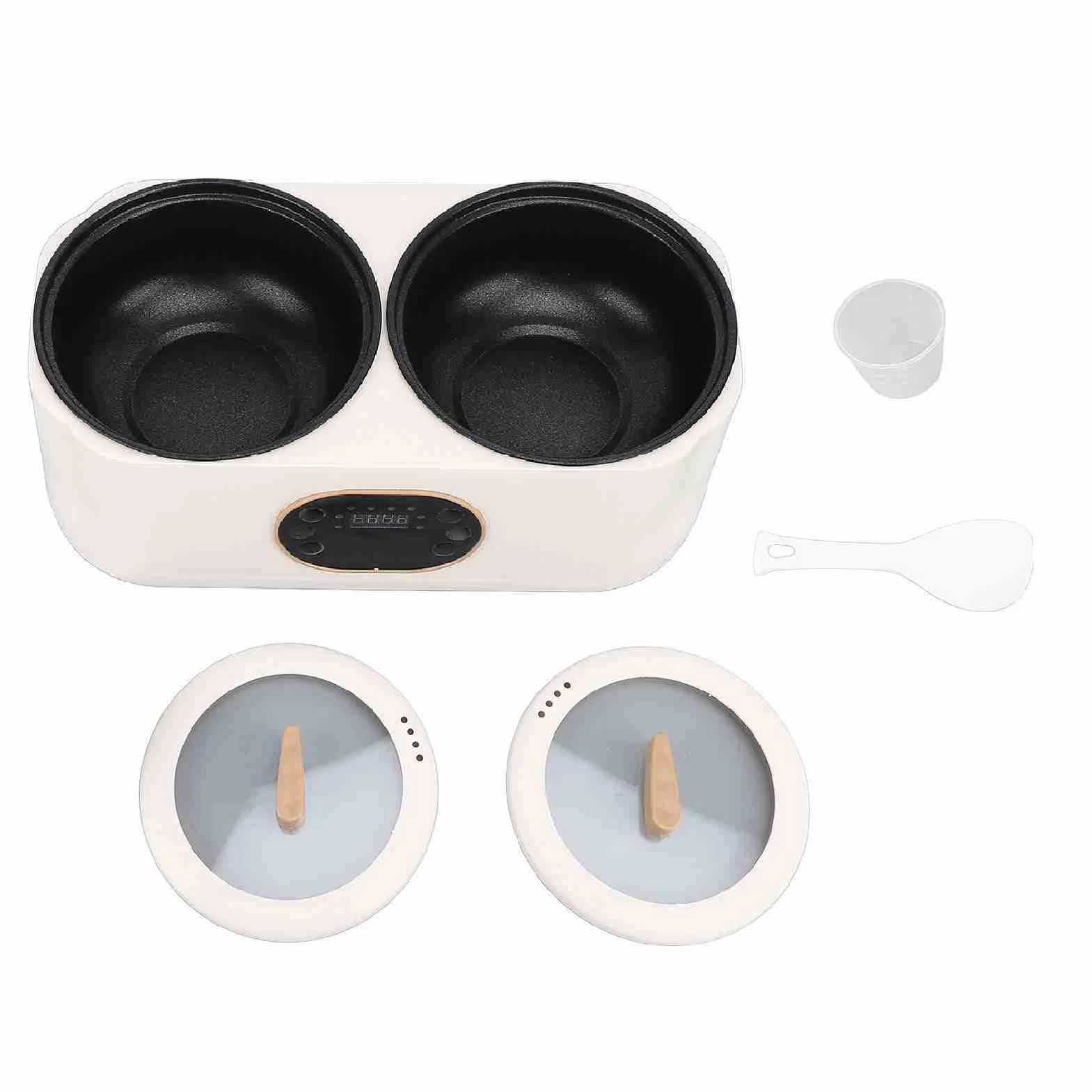 Double Mijoteuse à 2 Casseroles Chauffe-aliments Multifonction Automatique Isolation Intelligente