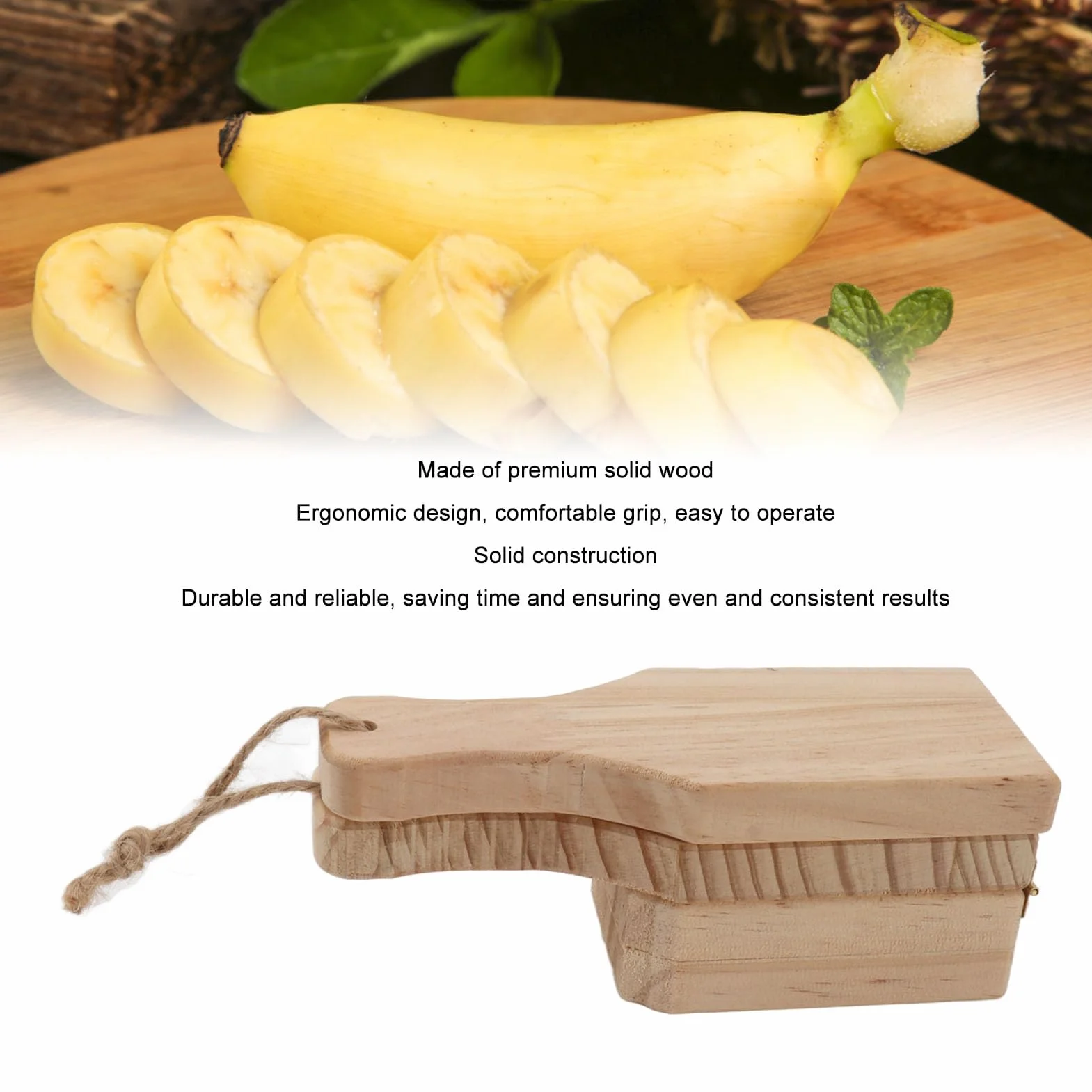 Haoideo Presse à Bois Plantain Tostonera 2 en 1 pour Tostones, Chips et Tasses
