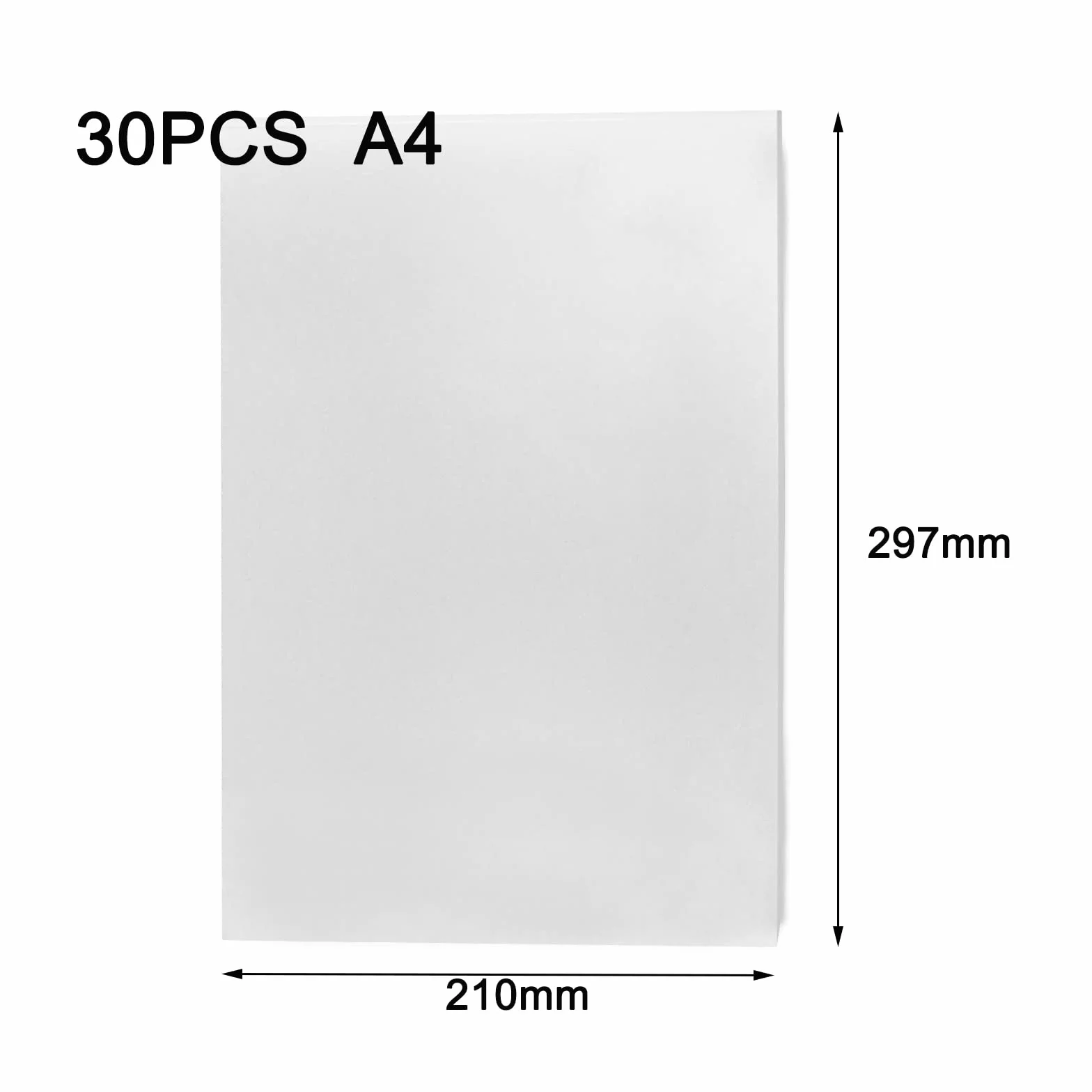 Film pour Rétroprojecteur A4 Transparent Imprimable pour Imprimantes Laser, Papier Calque Acide, 30 Feuilles