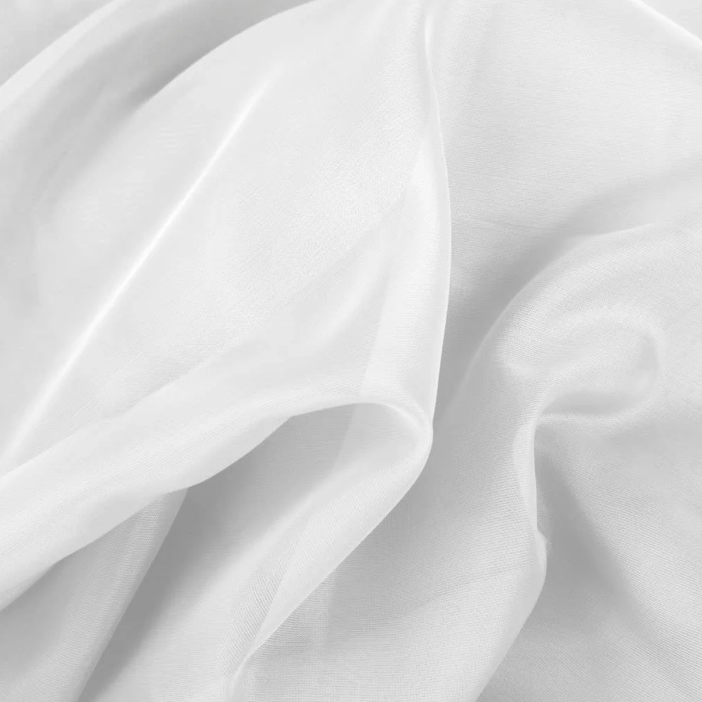 Bestlivings Rideau 300 cm à 900 cm de largeur, voile transparent avec galon fronceur et bande de plomb universelle cousue de couleur blanche (largeur env. 750 cm, longueur env. 175 cm)