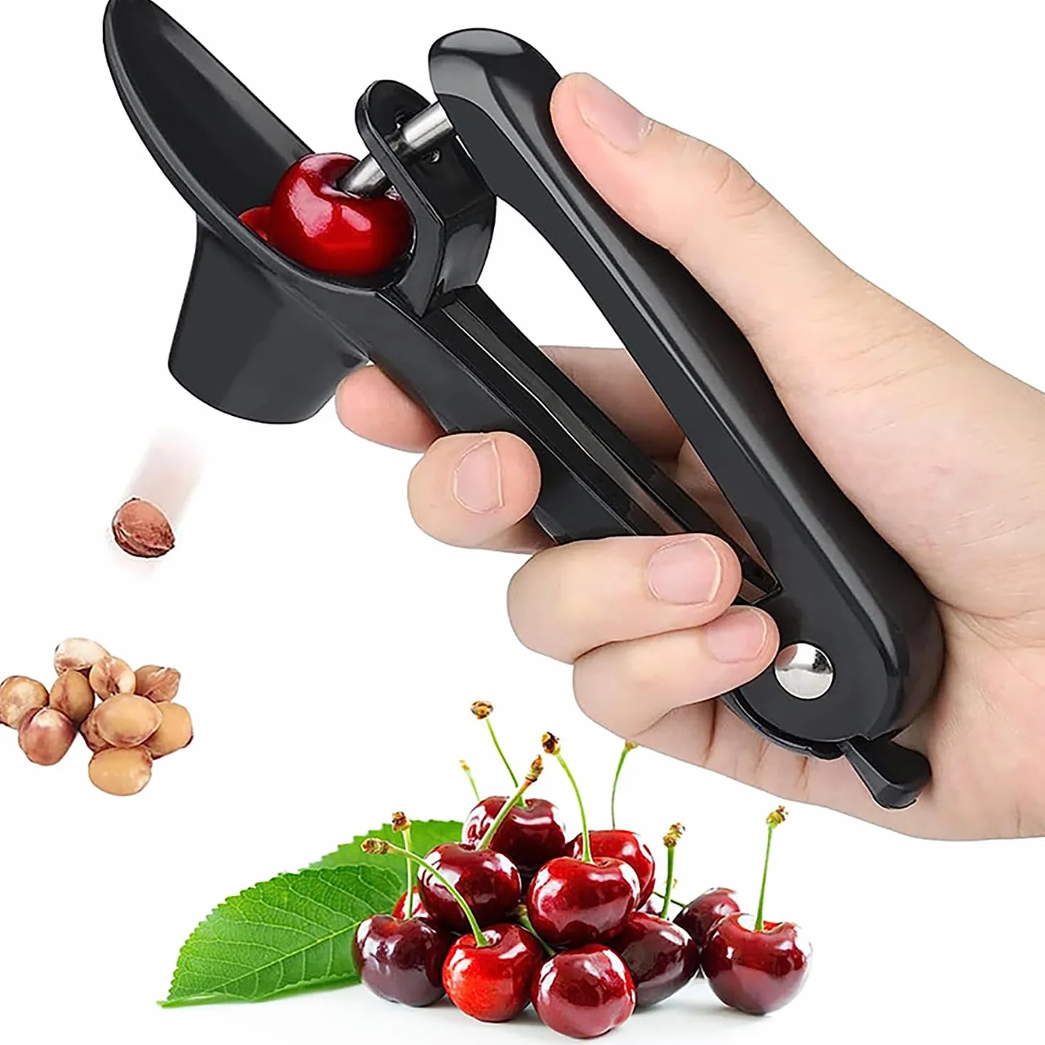 Dénoyauteur de Cerises Manuel 20cm Noir
