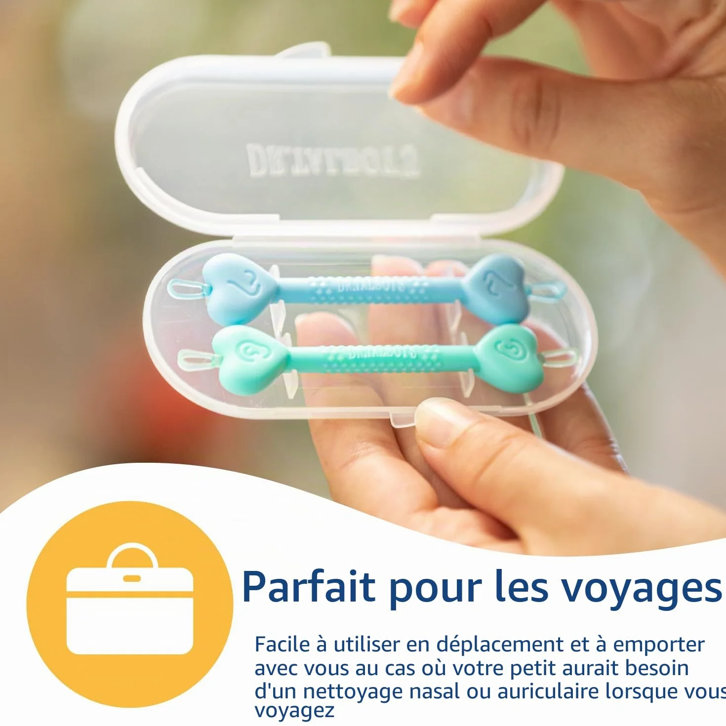 Nuby Dr. Talbot Nettoyeur de Nez et d'Oreilles Bébé Pack de 2 Vert Bleu