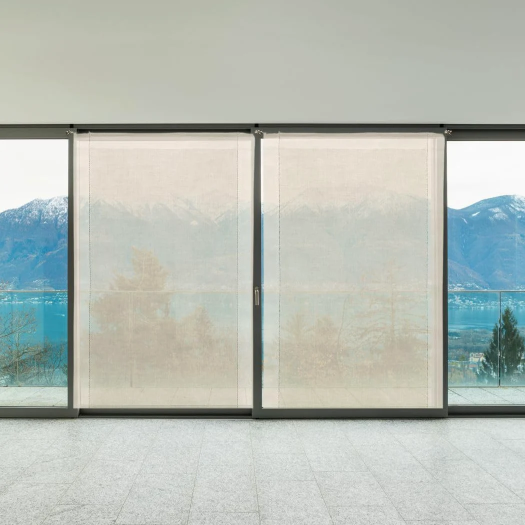 Cuore di lino - Rideau en Verre Pur Lin 100% Made in Italy Ajour Blanc crème (45 x 160 cm)