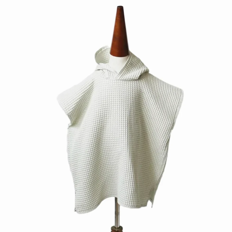 ZBDP Lot de 2 poncho à capuche pour enfants Serviette de plage Poncho Couleur unie Couverture à capuche après le bain Séchage rapide pour la plage, la natation et le bain