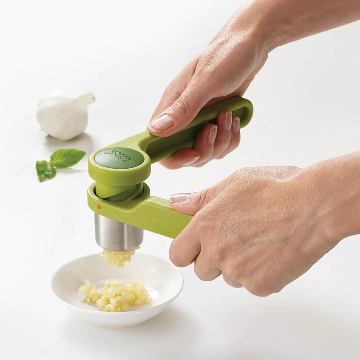 Joseph Joseph Helix Garlic Press, Vert, Lavable au Lave-Vaisselle