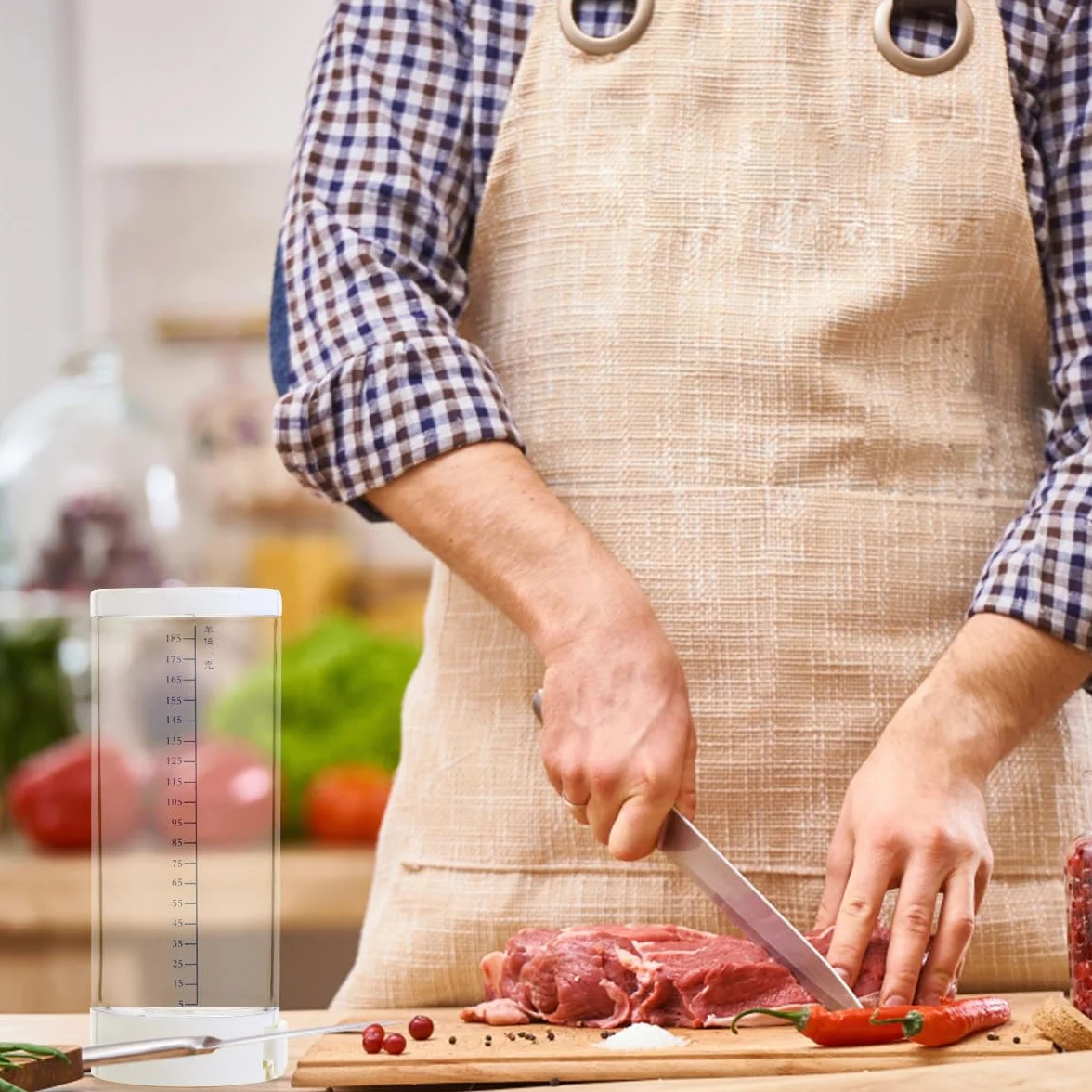 Pot de Contrôle du Sel 0,5g PP Beige Doseur Précis Étanchéité Cuisine