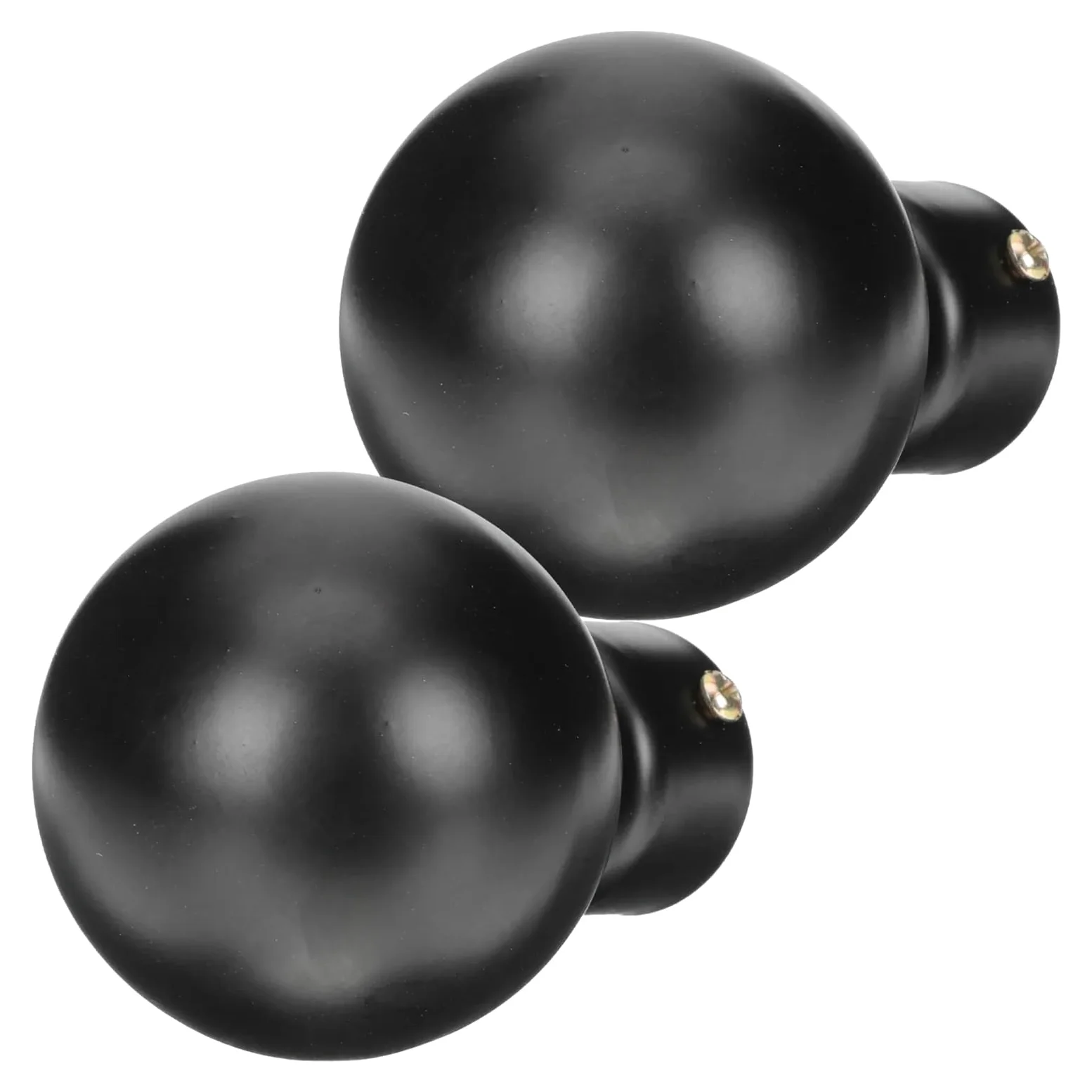 Lot de 4 embouts de tringle à rideaux avec tête décorative en fer noir de 28 mm pour tringles de fenêtre, maison, hôtel, quincaillerie pour tringles à rideaux