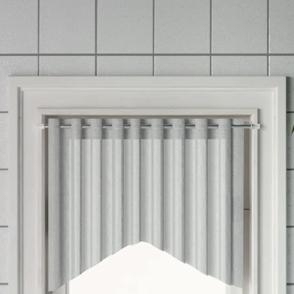 Lot de 2 tringles à rideaux réglables en aluminium - 60-105 cm - Blanc et argenté - Tringles à rideaux télescopiques avec pince pour décoration de fenêtre et brise-vue - Pour salon, chambre à