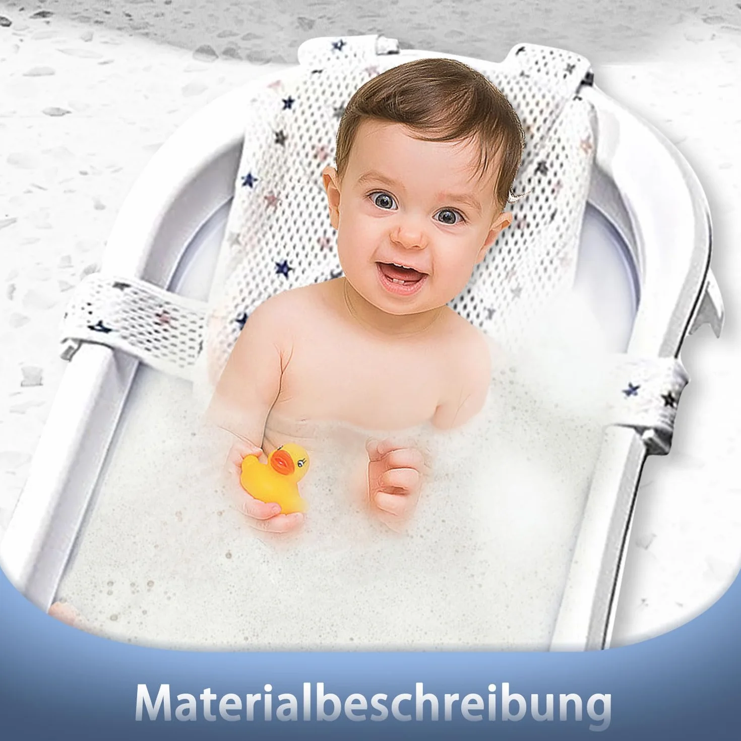 Hamac de Bain pour Bébé Antidérapant Pliable 0-36 Mois
