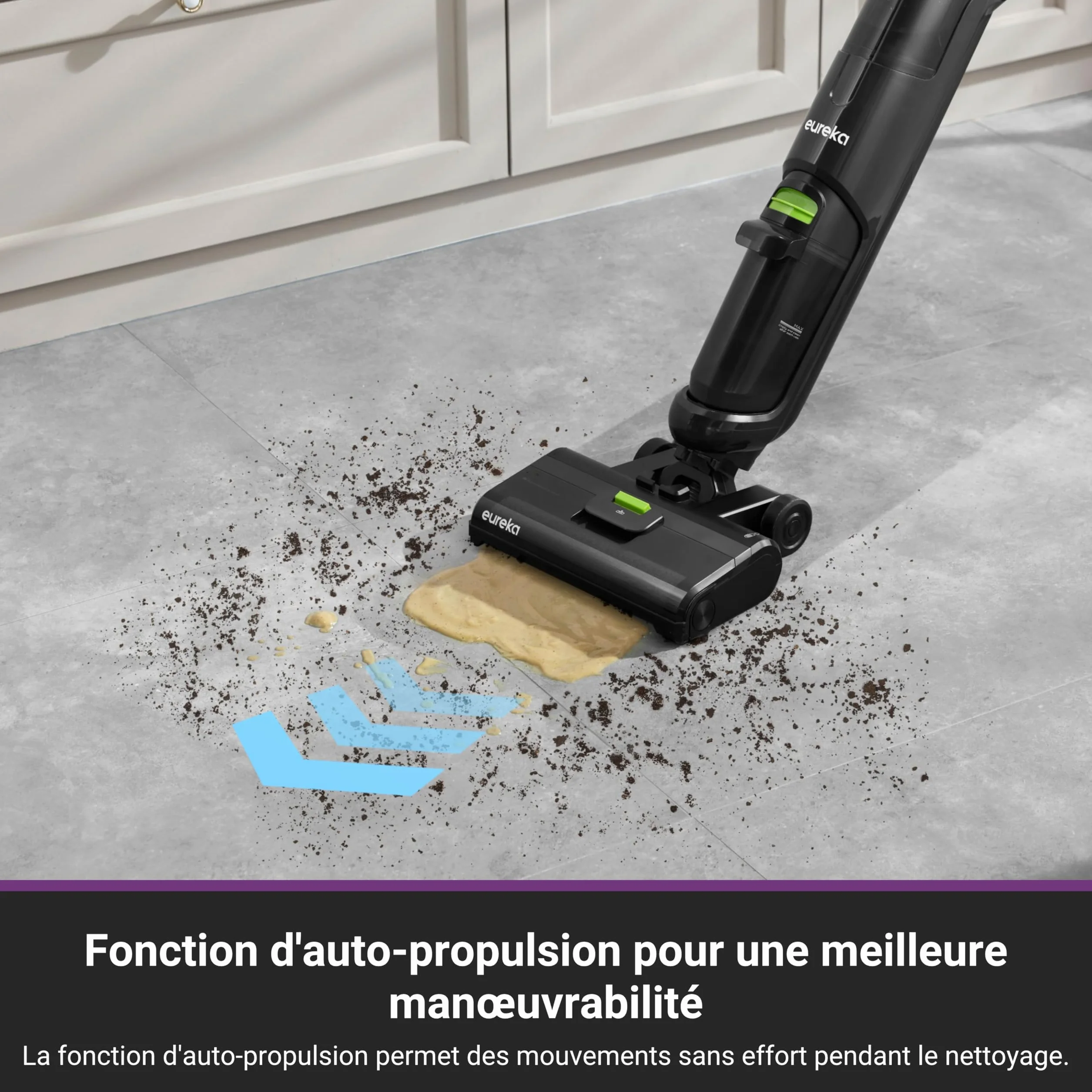 Eureka NEW400 Aspirateur Laveur sans Fil Sols Durs Sec Humide Autonettoyant Longue Autonomie