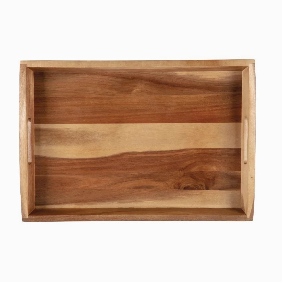 Olympia Plateau de service en acacia, taille : 510 (L) x 350 (P) mm, usage professionnel et domestique, GM266