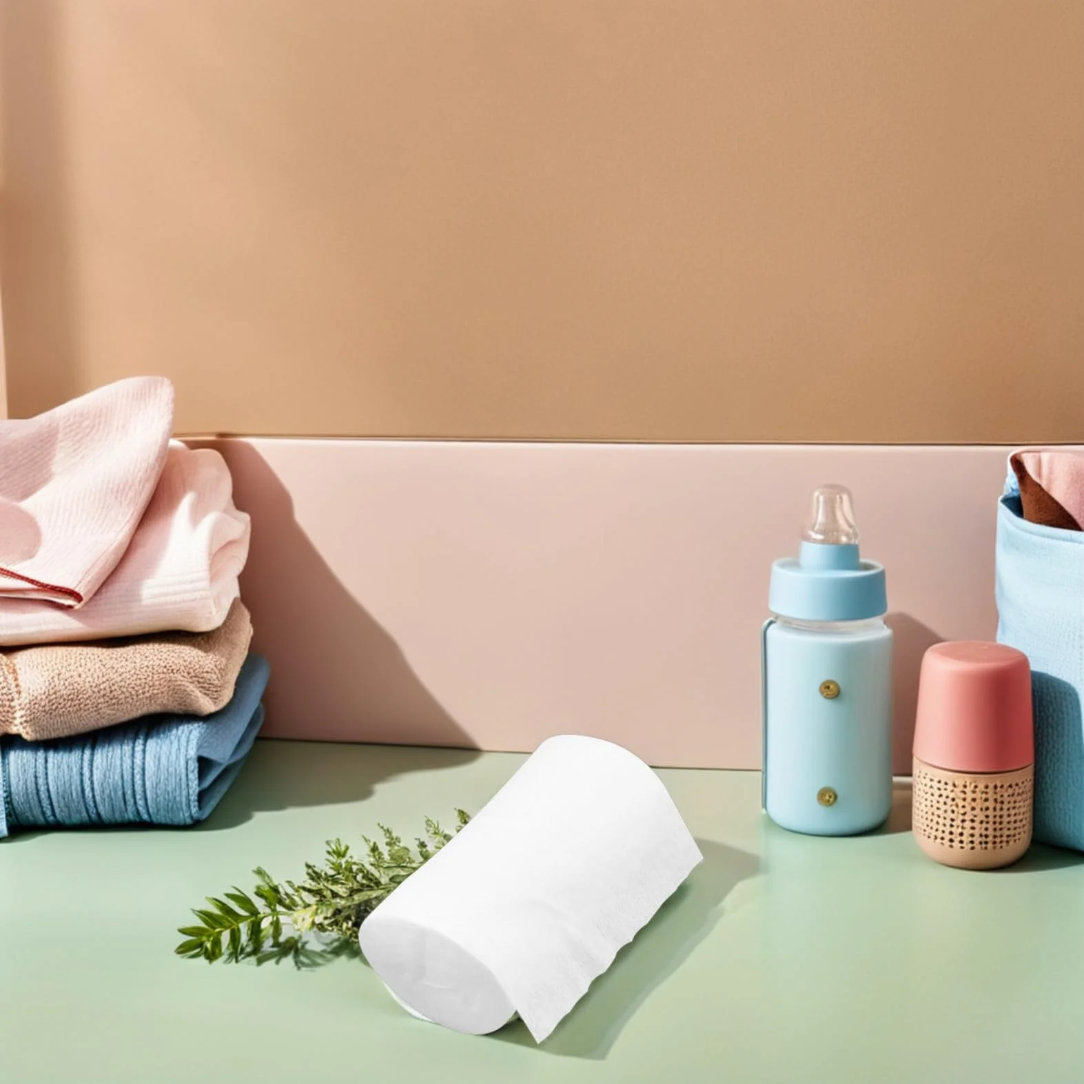 Lot de 100 Lingettes en Fibre pour Couches Lavables, Blanc, Protection Absorbante pour Bébés