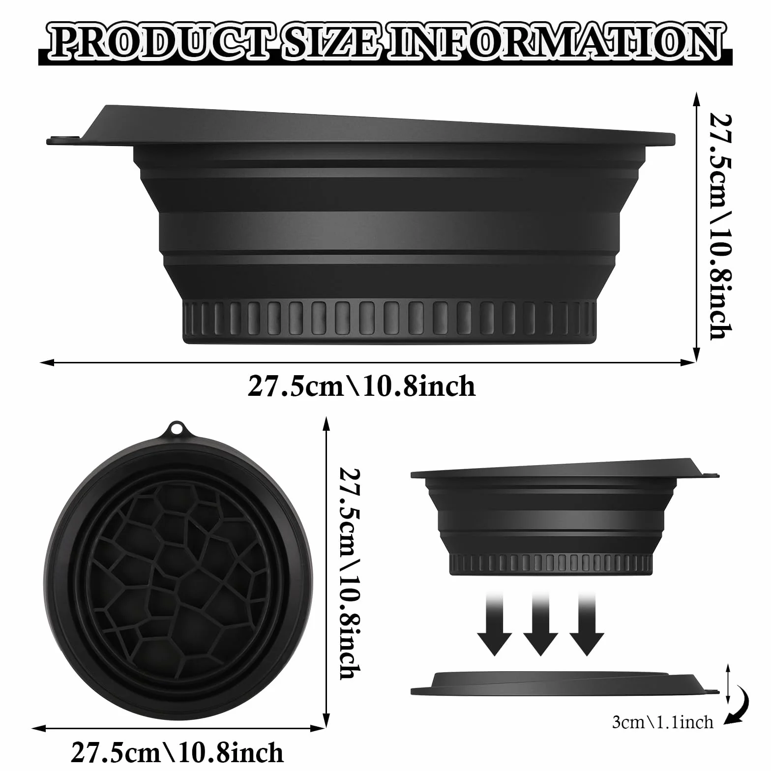 Bol de bain à glace pliable en silicone pour le visage Refroidissement rapide