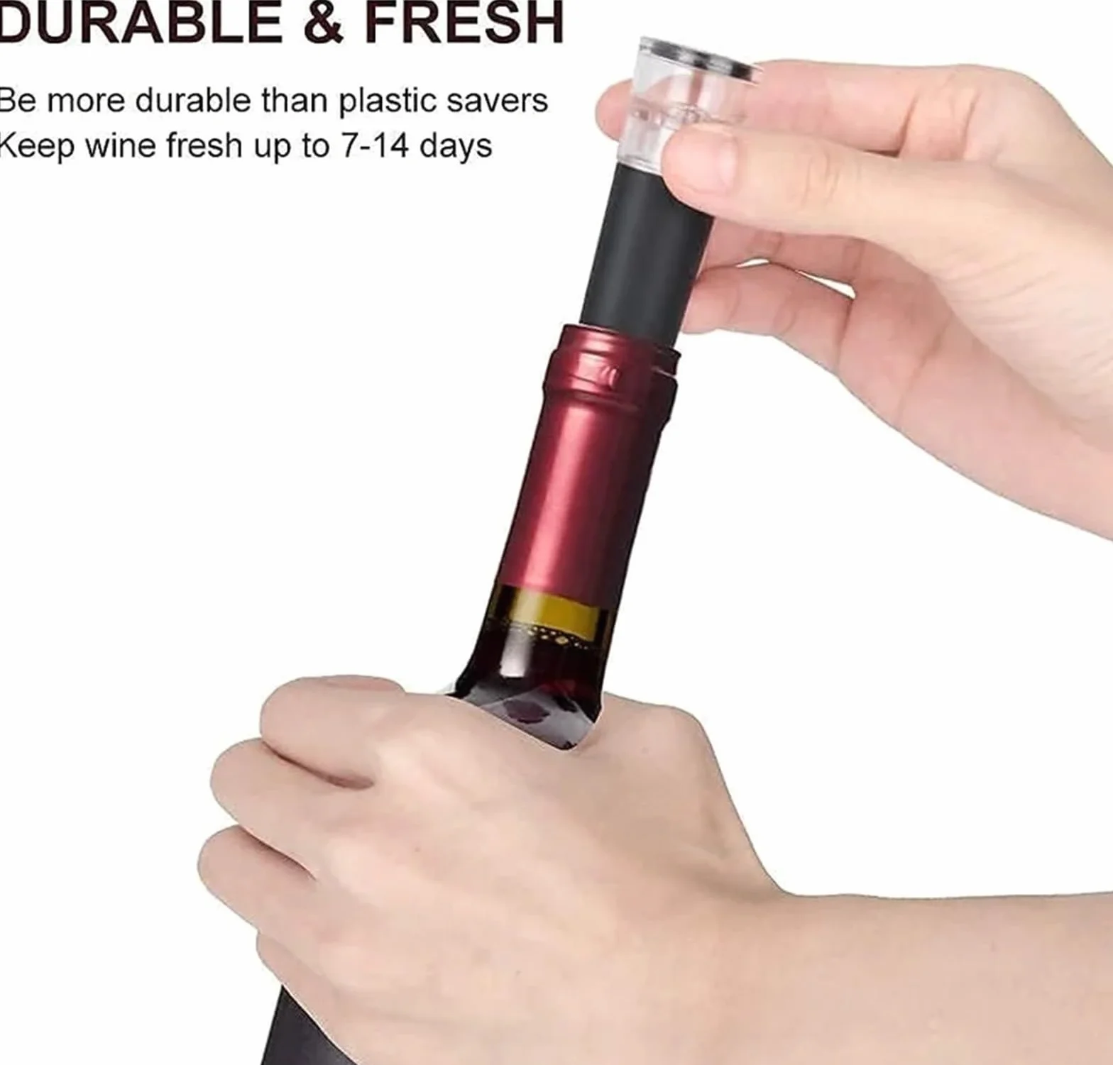 Bouchons de vin 20 pièces bouchon bouteille sous vide pompe intégrée réutilisable bouchons en Silicone étanches for garder le Champagne frais