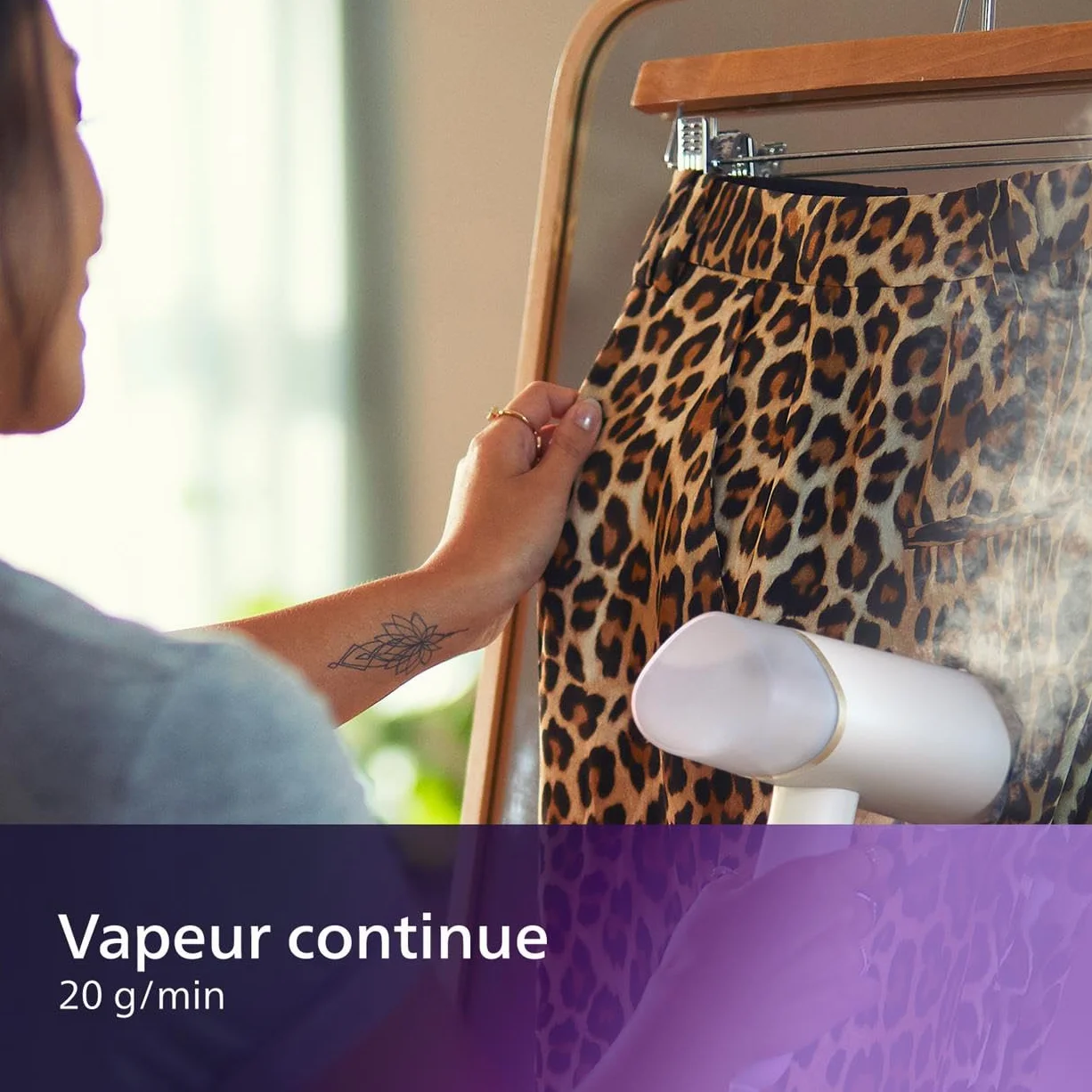 Philips Défroisseur à Main 3000 Séries 1000W Vapeur 20g/min Réservoir 120ml STH3020/10 Blanc