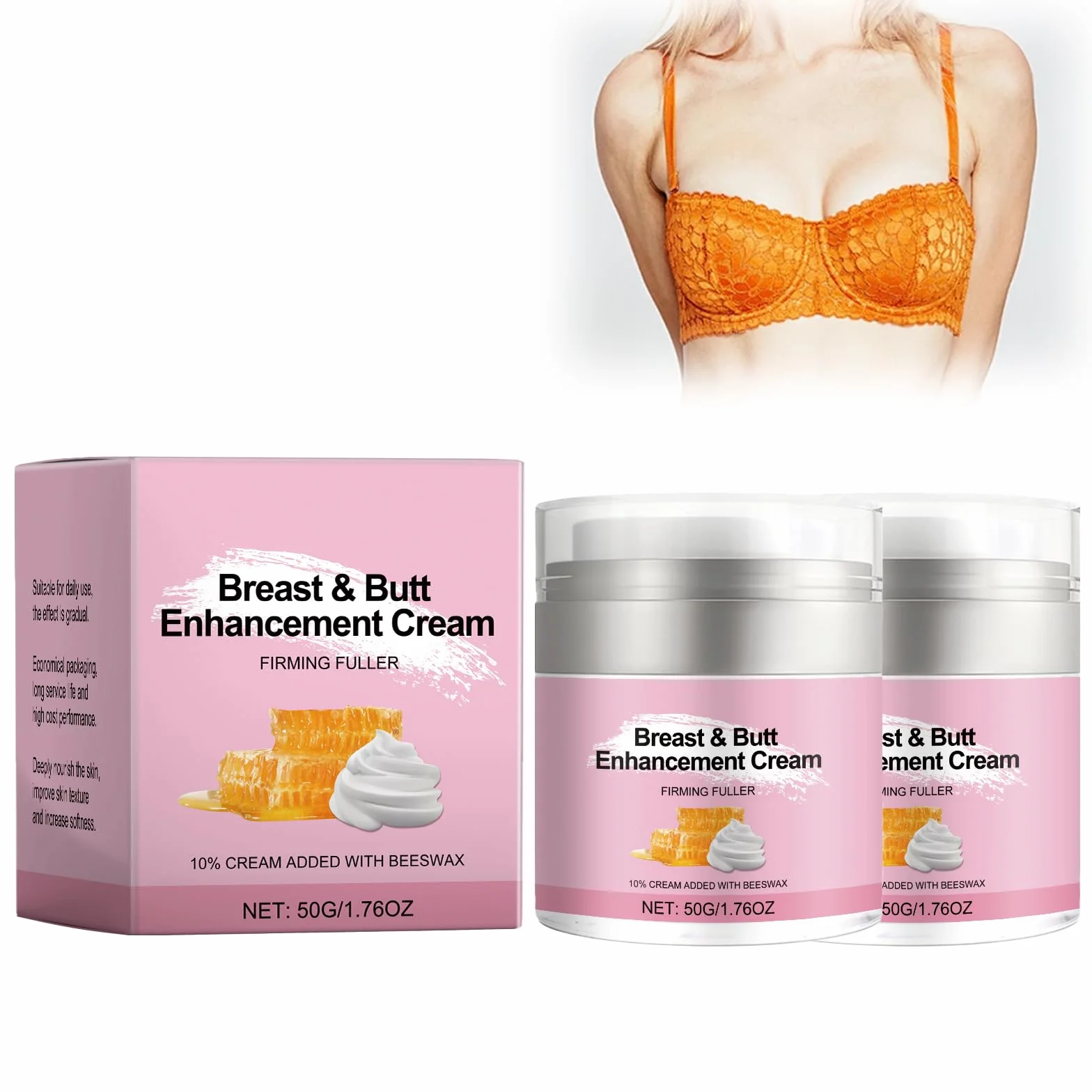 Crème Pour Fesses Et Seins, Crème D'augmentation Mammaire Hydratante Raffermissante