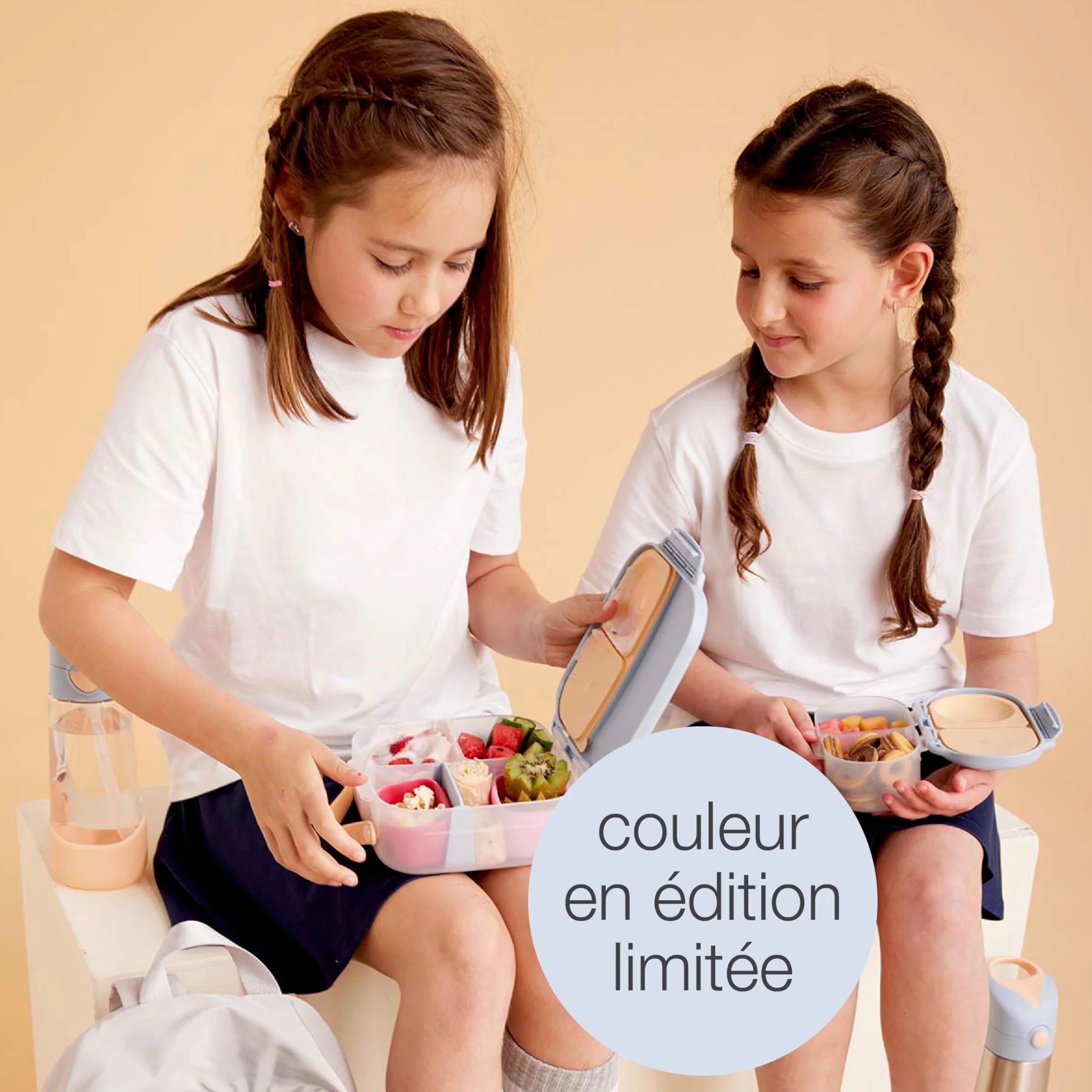 b.box Mini Boîte à Bento 2 Compartiments Étanches Sans BPA