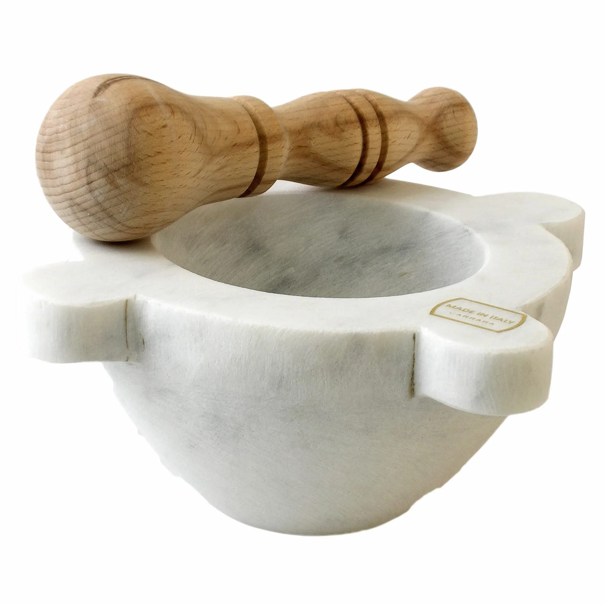 MARMO IN MRM320130 Mortier, 16 cm, H.09 Marbre, blanc, avec pest