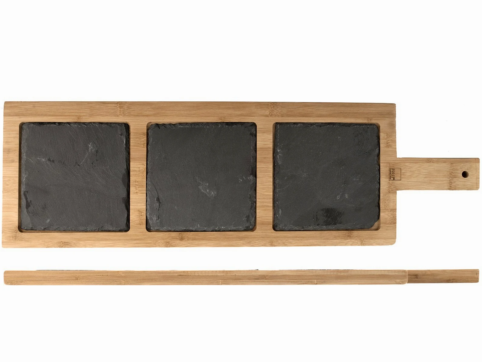 H&H tagliere 1 manico Ardesia & Bamboo cm20x66