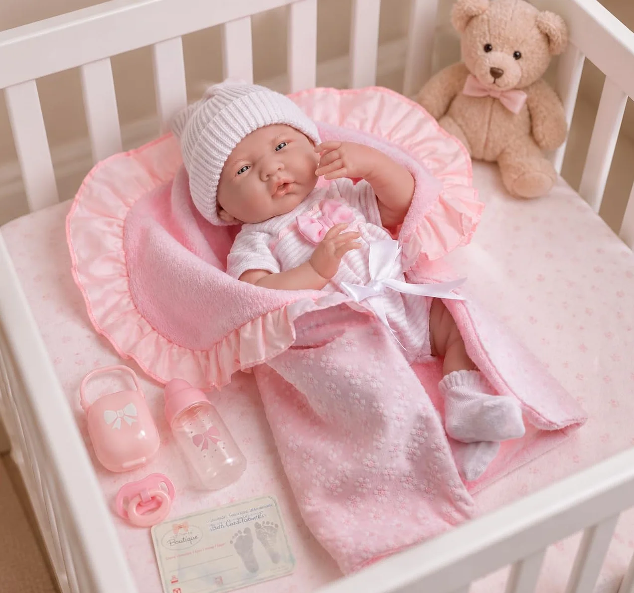 JC Toys La Newborn Soft Body Boutique Baby Doll 39,8 cm Rose