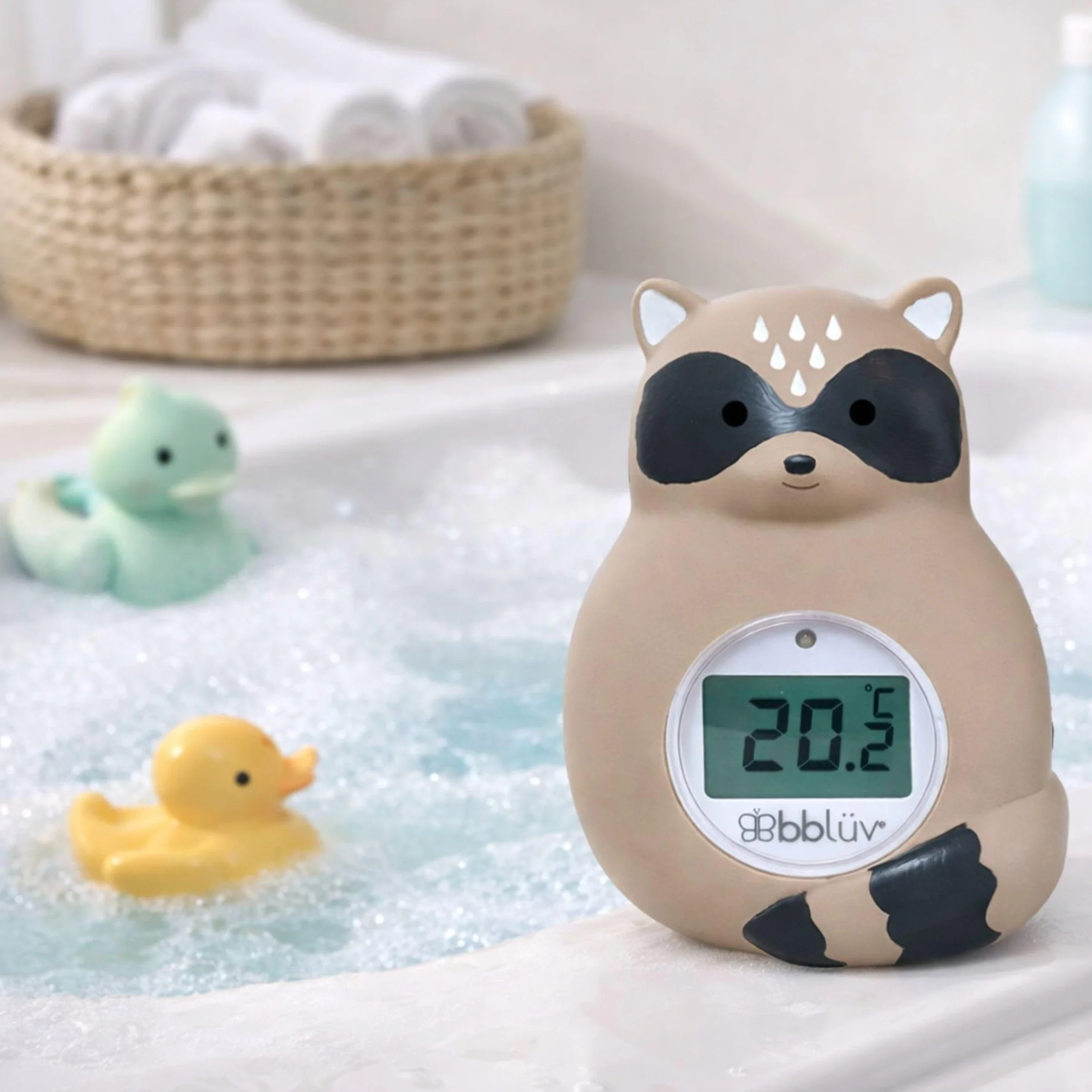 bblüv Raku 3-in-1 Baby Bath Thermometer °C/°F Floating Water & Room Thermometer
