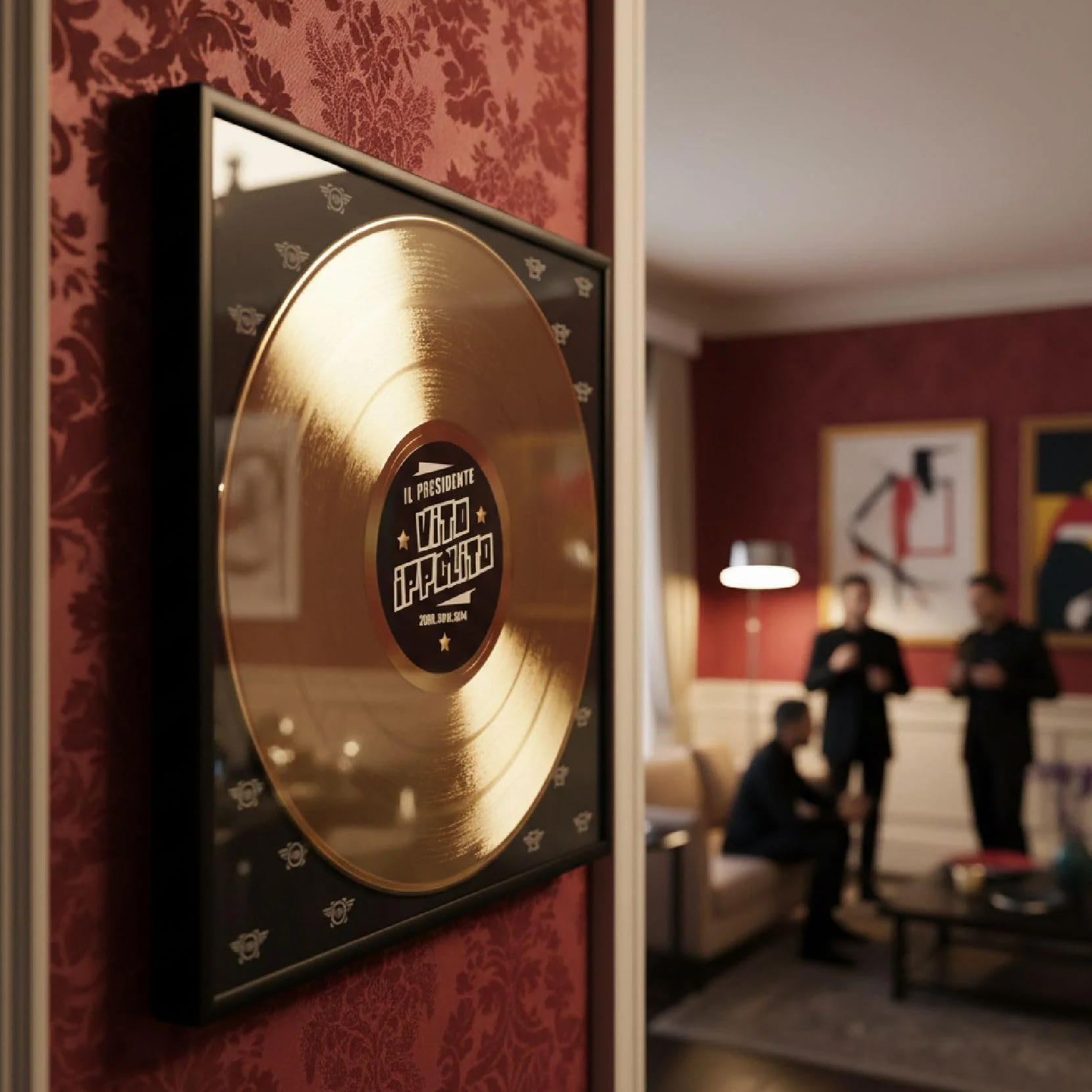 Disque doré platine encadré personnalisable Récompense œuvre vie cadeau chanteurs musiciens artistes fans carré