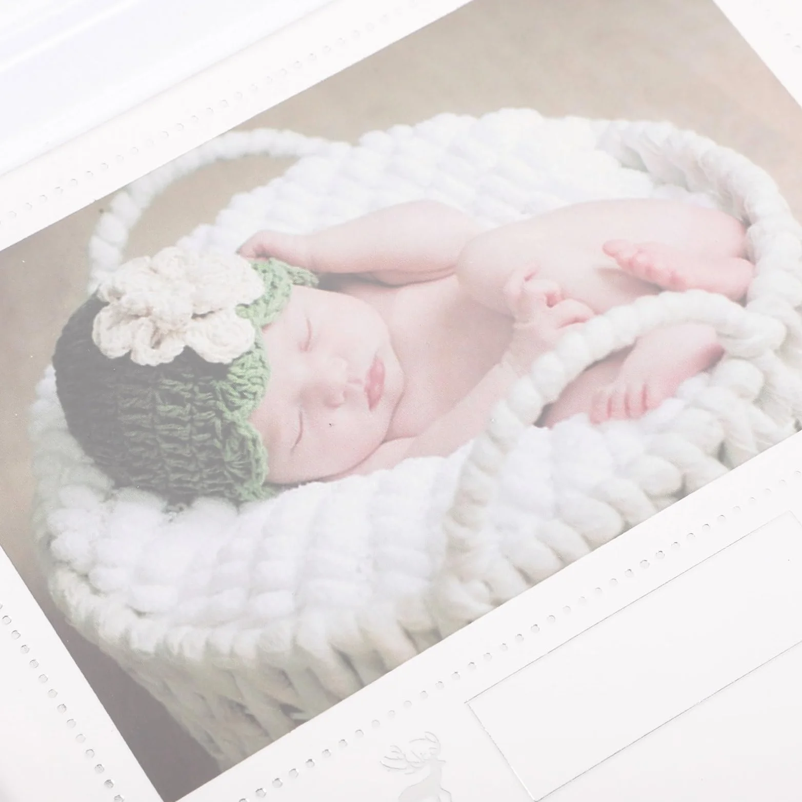 Cadre Photo Personnalisé Blanc Souvenir Naissance Mains Décoration Maison