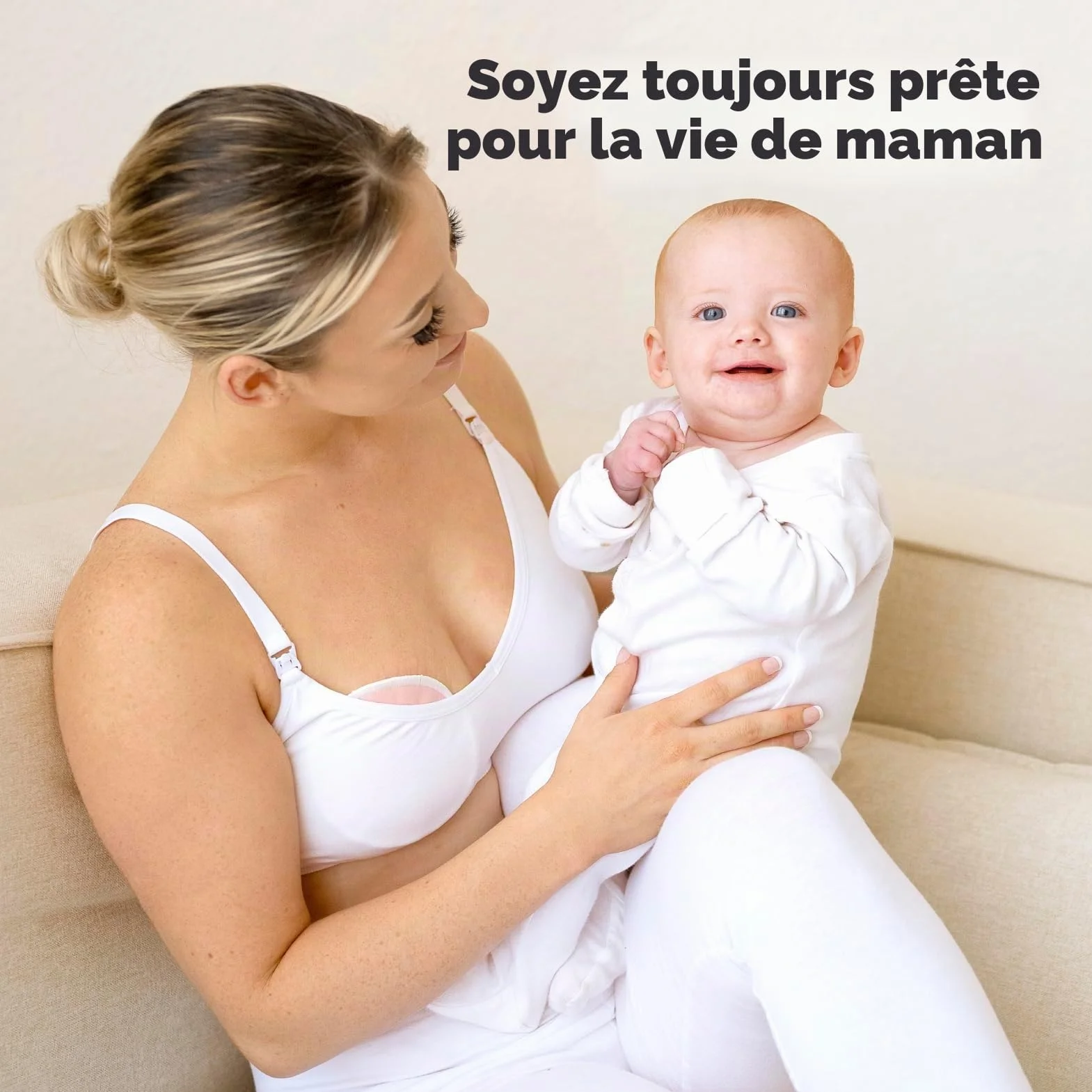 KeaBabies Coussinets d'allaitement Réutilisables 4-Couches Biologique Bambou Lavable Maternité L 12 cm