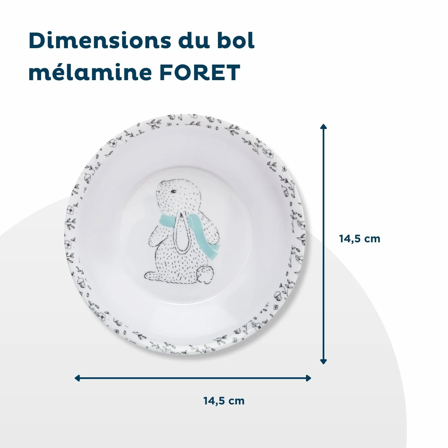 THERMOBABY Coffret Vaisselle Mélamine et Couverts Inox Enfant Vert Céladon Gris