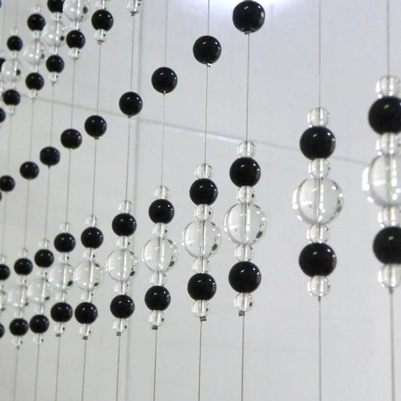 Rideau De Perles De Cristal Rideau de Perles de Cristal à 10 Cordes, décoration intérieure de la Maison, Rideau de Porte, décorations de fête, de Festival(Red,5 String 50cm)
