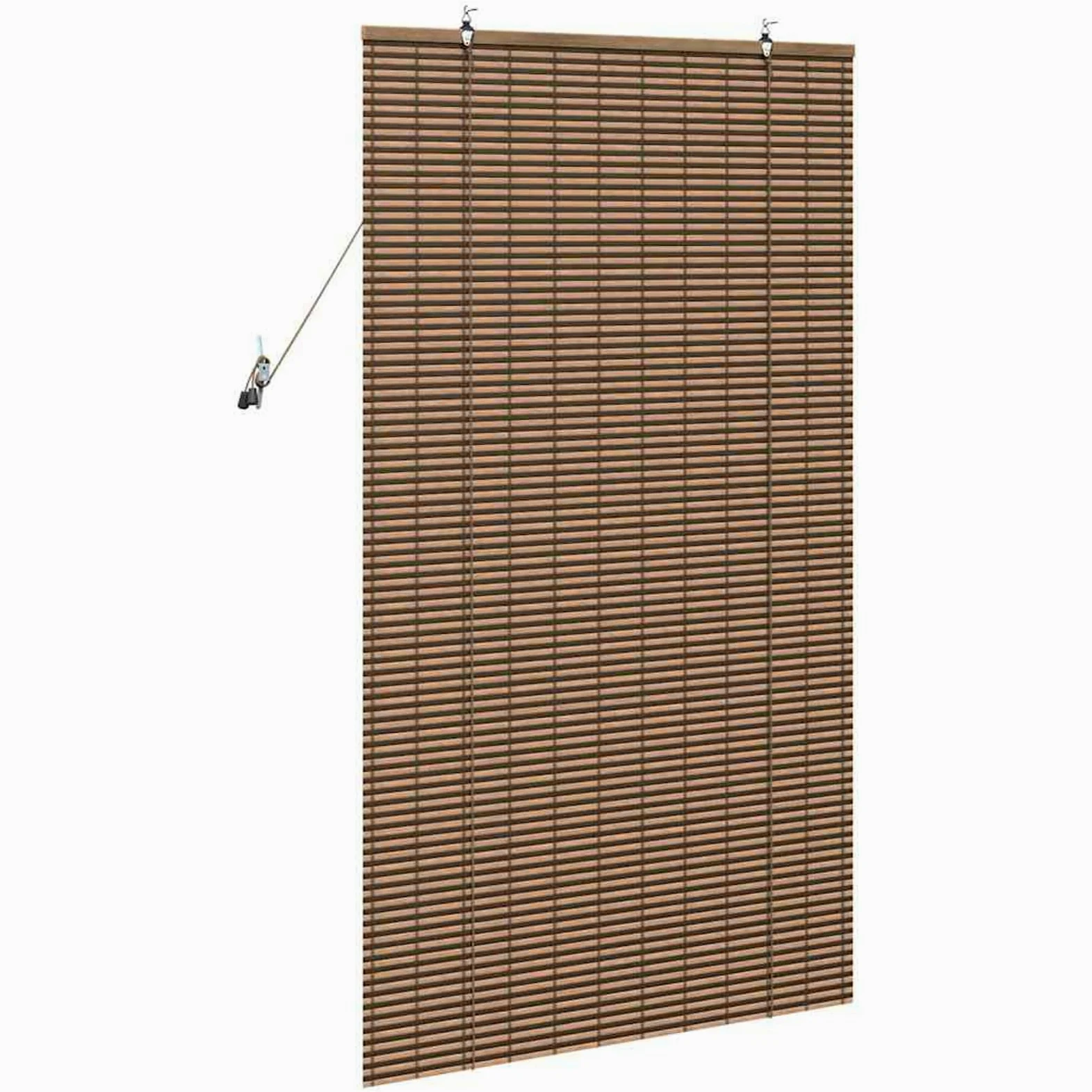 Gecheer Store plissé en bambou - 100 x 160 cm - Pare-vue - Protection solaire - Marron