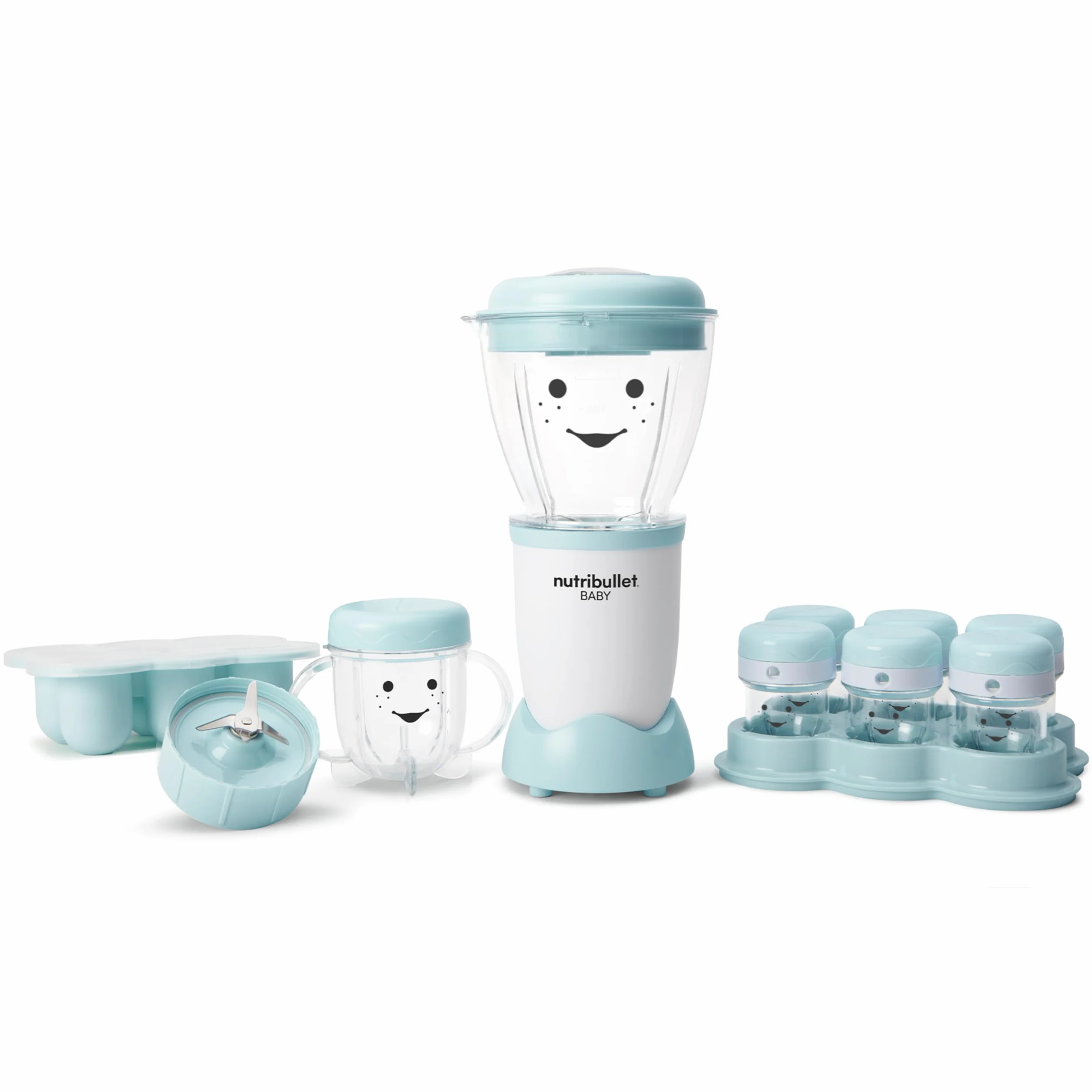 NutriBullet NBY-50100 Système complet de préparation des aliments pour bébé, 32 oz, bleu