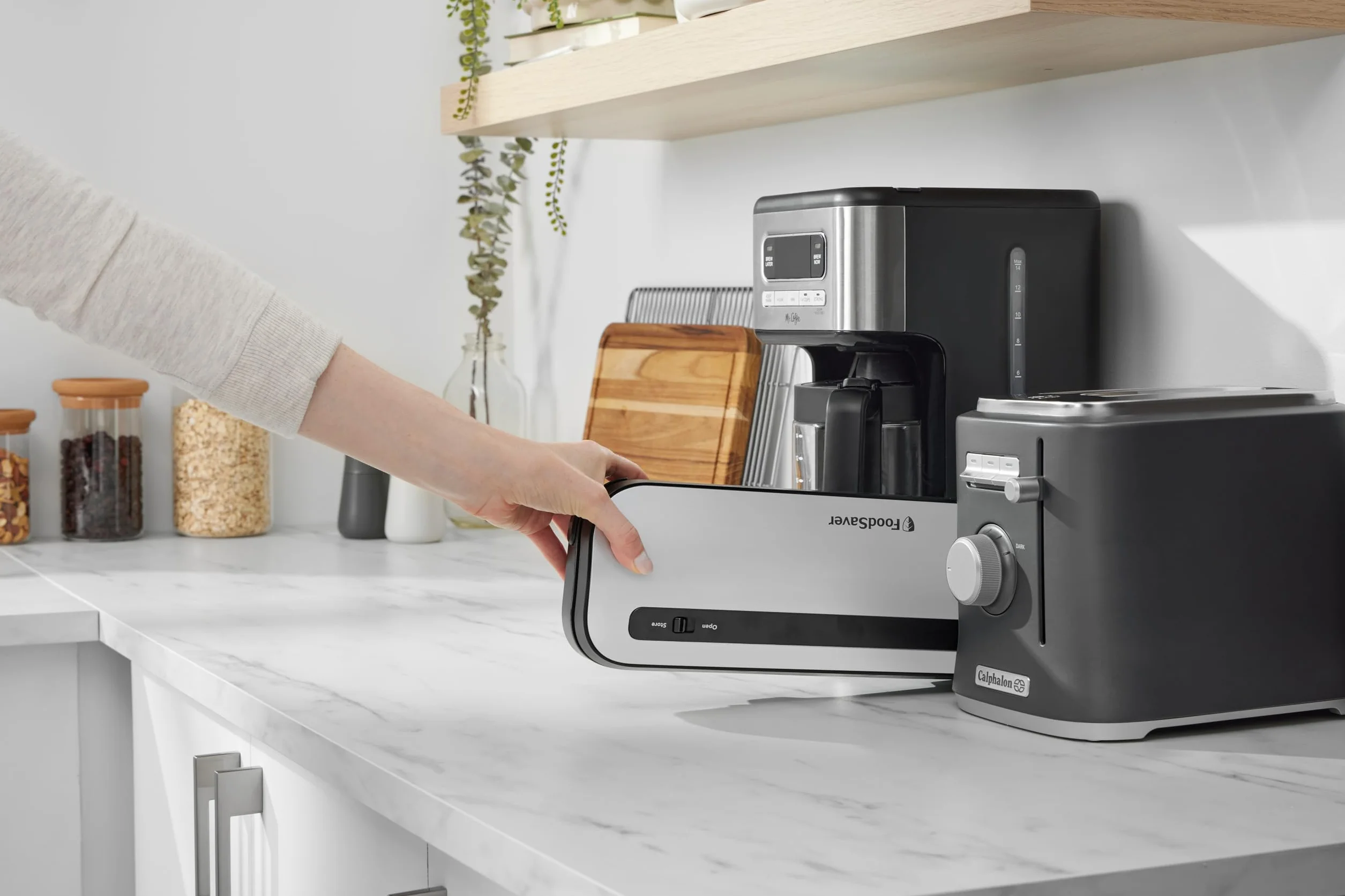 FoodSaver Emballeuse sous vide compacte VS1290X Fraîcheur 5x plus longtemps 1 rouleau 28cmx2,43m