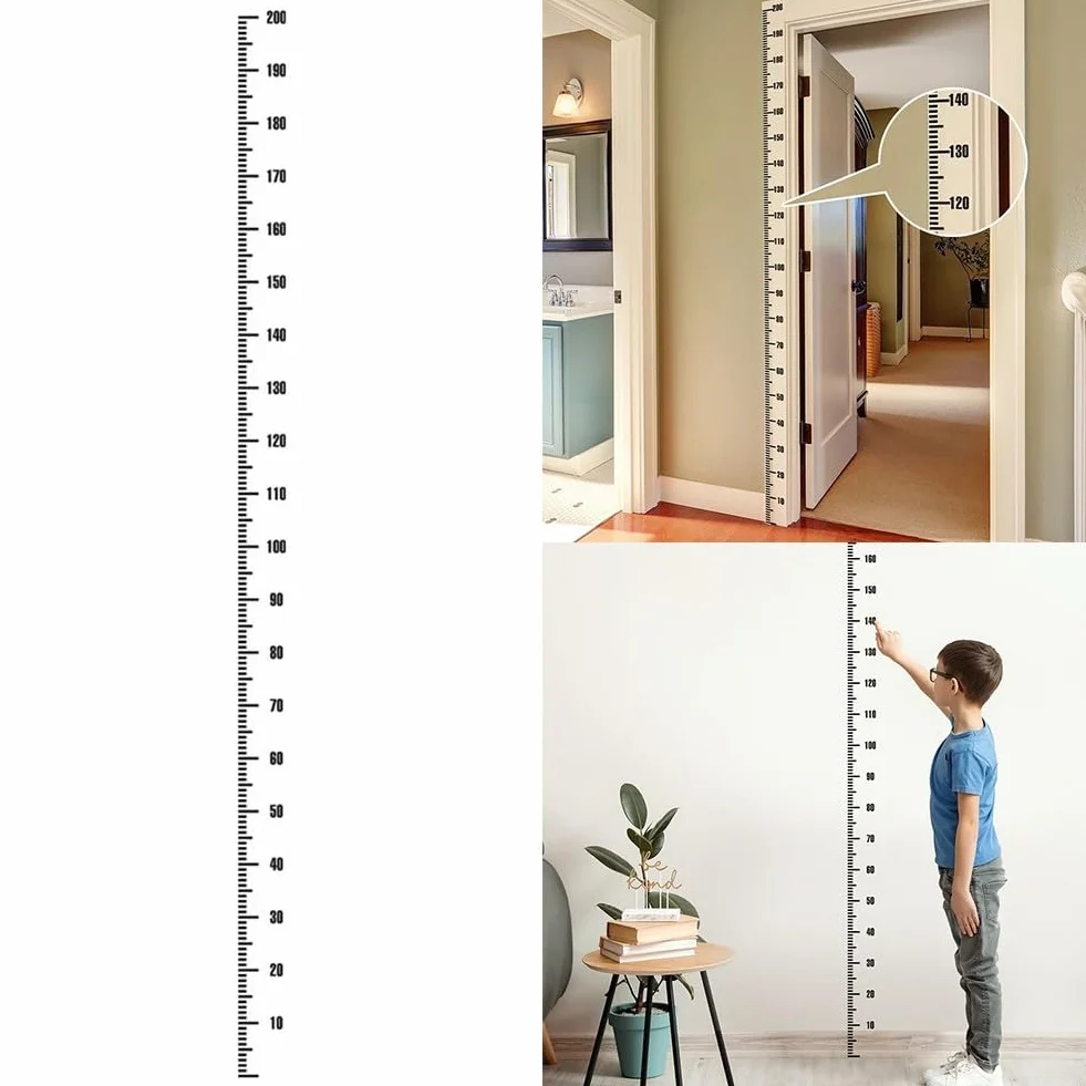 Autocollants Muraux Imperméables Toise Murale Enfants Amovibles Chambre