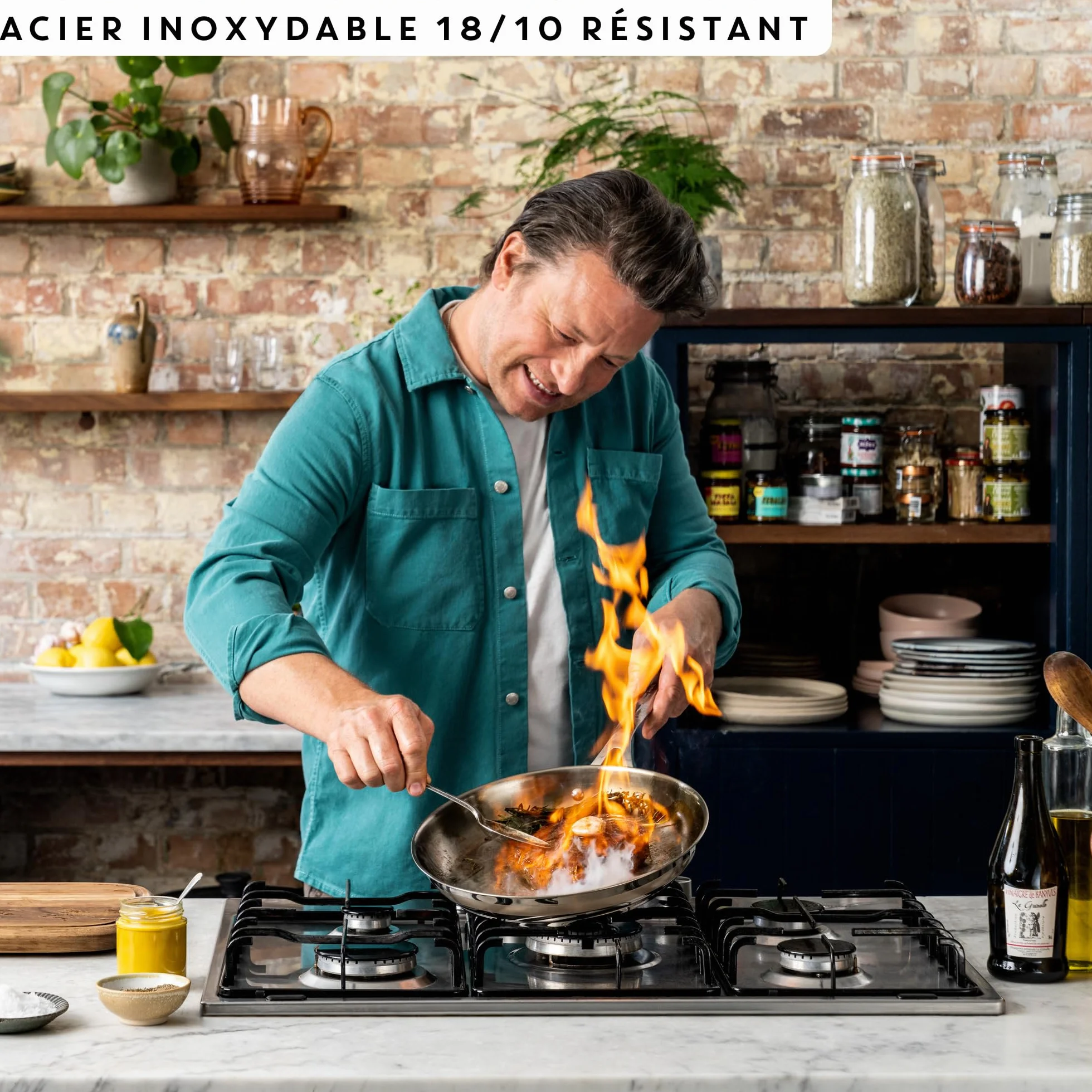 Tefal Jamie Oliver Cook' Smart Poêle 24 cm Inox Induction