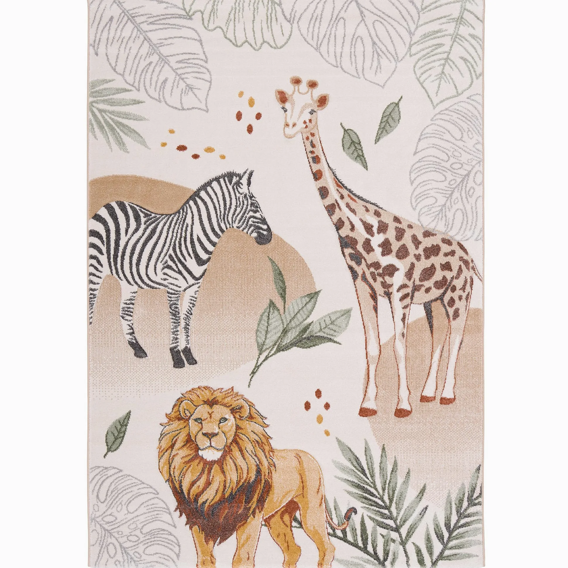 Pergamon Tapis Enfant Maui Kids Dinosaures Vert Bleu - Tapis Doux de Jeu avec Motifs de Dinosaures pour Chambre d'enfant et Salle de Jeux, Facile à Nettoyer et Couleurs Vives