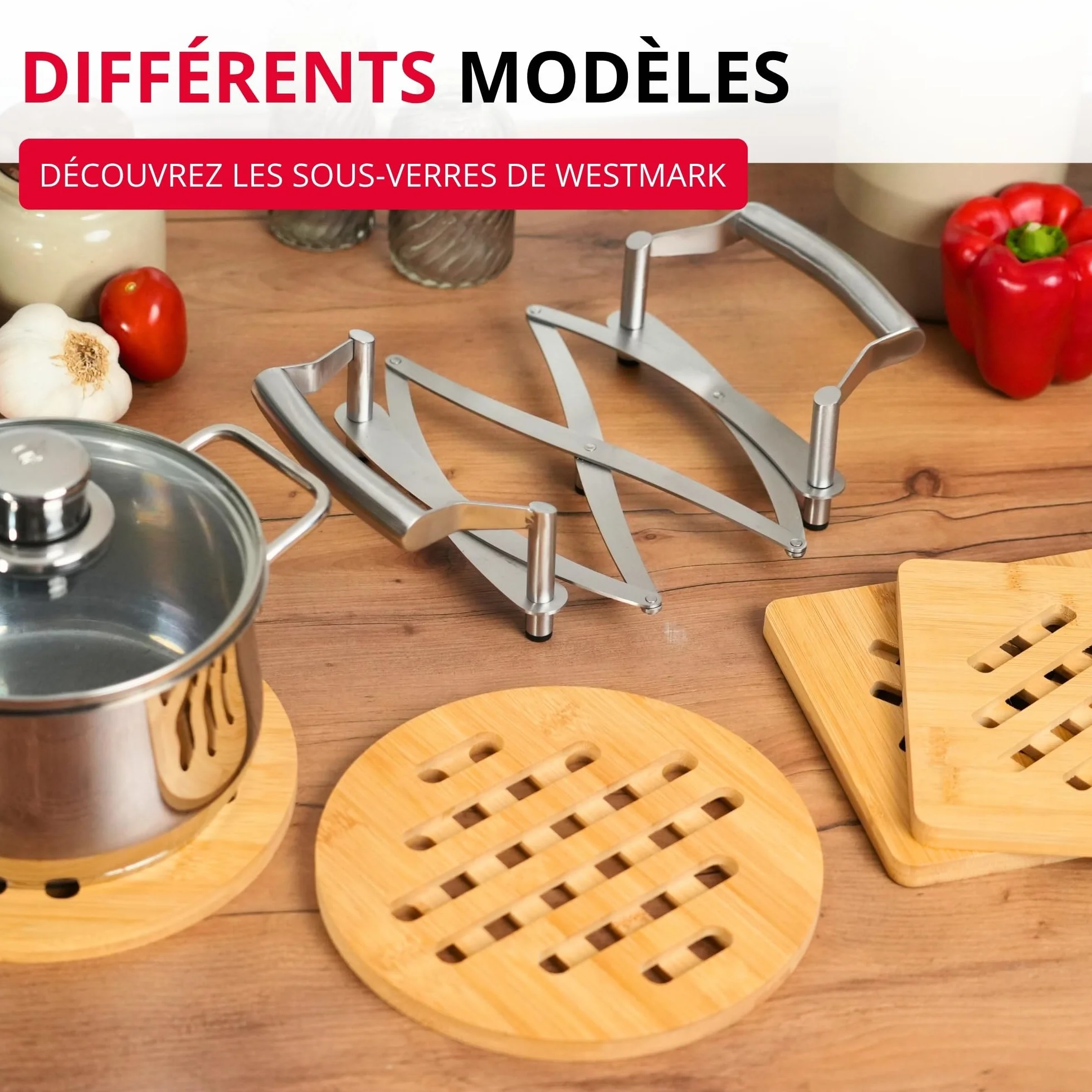 Westmark Dessous de Plat Extensible Acier Inoxydable Flexi 18-42 cm Argenté