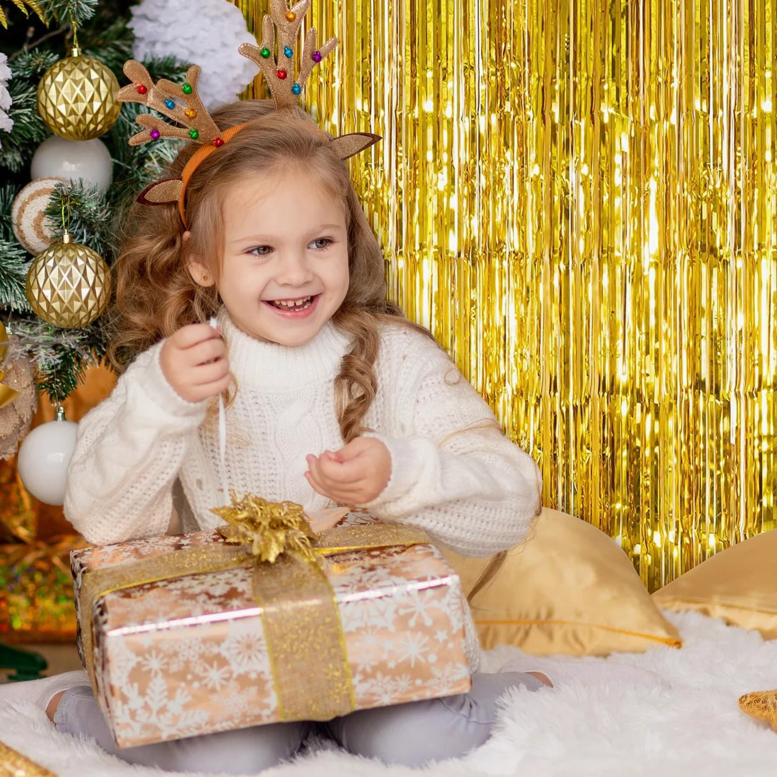 Lot de 20 rideaux à franges en feuille d'or de 1 x 3 m - Rideaux à franges en feuille dorée métallique pour décoration de fête d'anniversaire, fiançailles, enterrement de vie de jeune fille