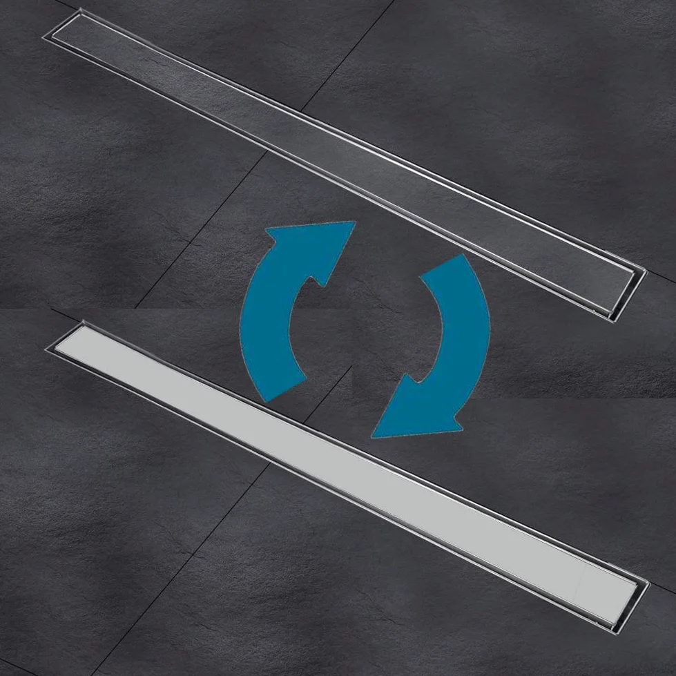 SIENOC Caniveau pour Douche,50cm,Caniveau de Douche en Acier Inox Siphon Sol d'évacuation à Carreler pour Salle de Bain,avec appareil désodorisant et filtre à cheveux