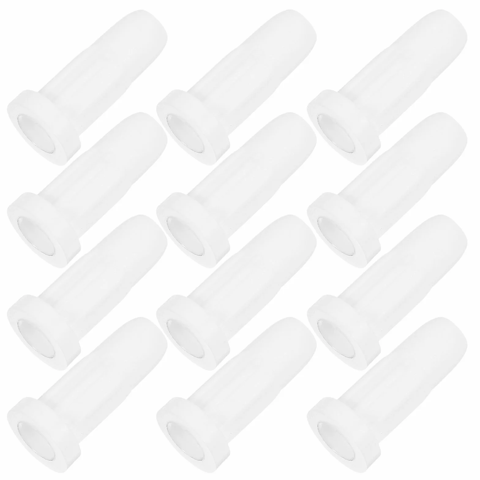 Douilles de Remplacement Blanches pour Roulettes de Berceau 50 Pcs Inserts Plastique 33x16 mm