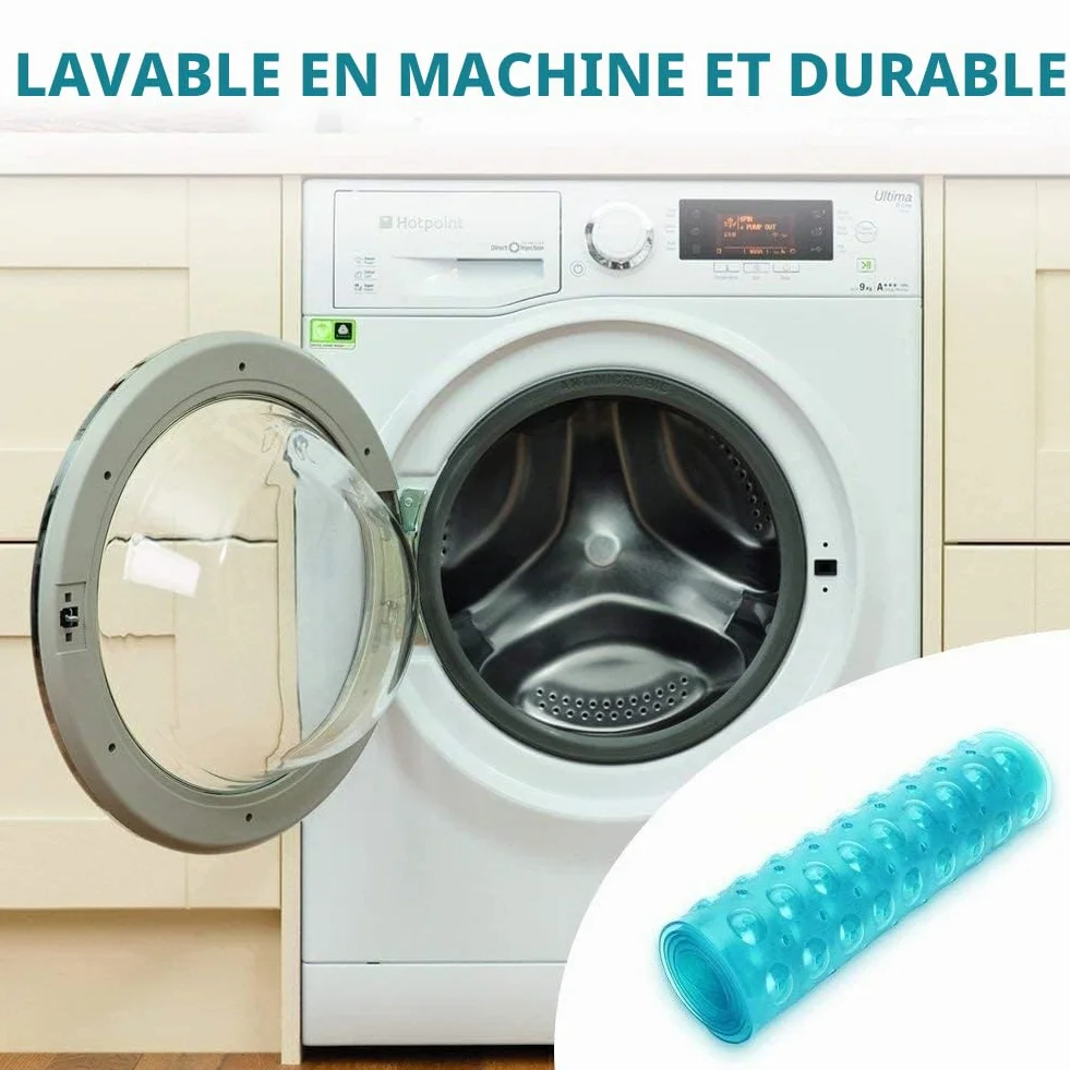 Wimaha Tapis de Baignoire Antidérapant 39x16 Vert Lavable en Machine Antibactérien