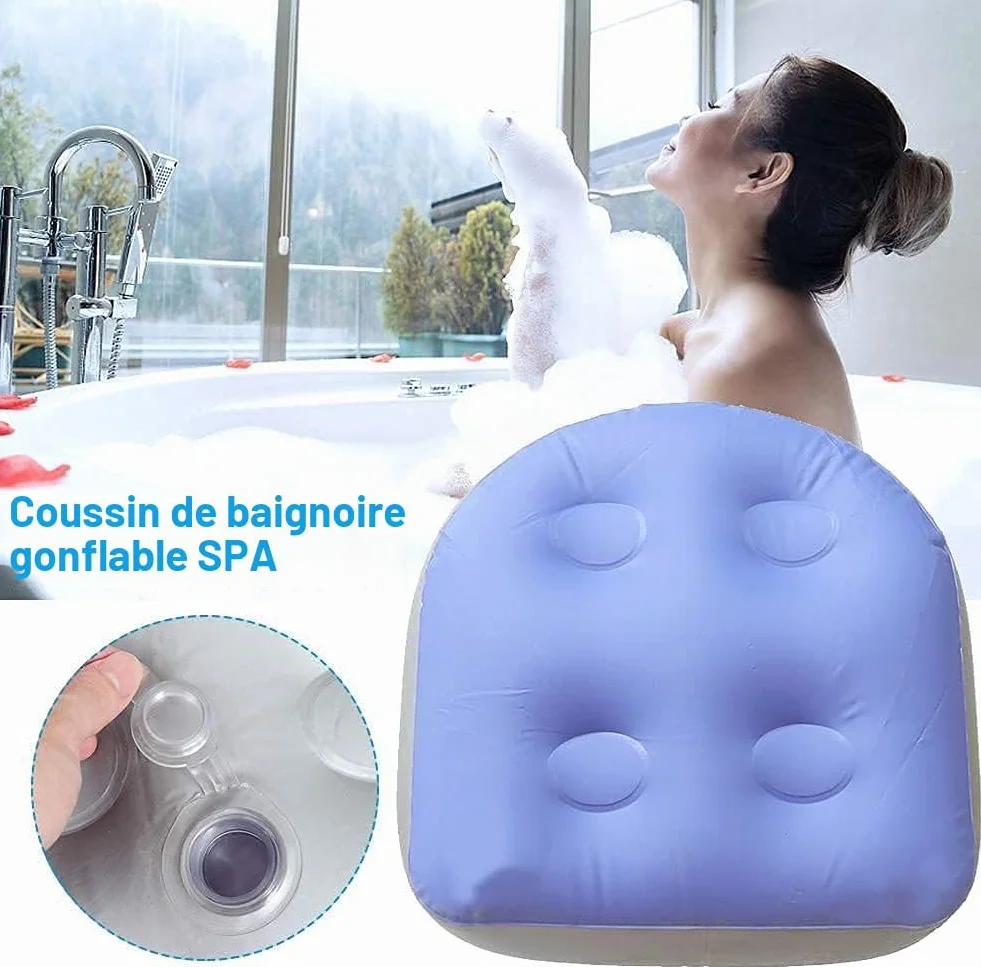 LATERN 2Pcs Siège D'appoint Gonflable pour Spas avec 4 Ventouses (47 x 37cm)