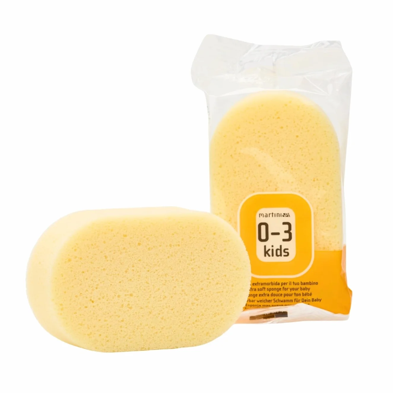 Martini SPA Éponge pour bébé polyuréthane extra doux beige 14 x 8,5 x 3,5 cm 29 g 1 unité